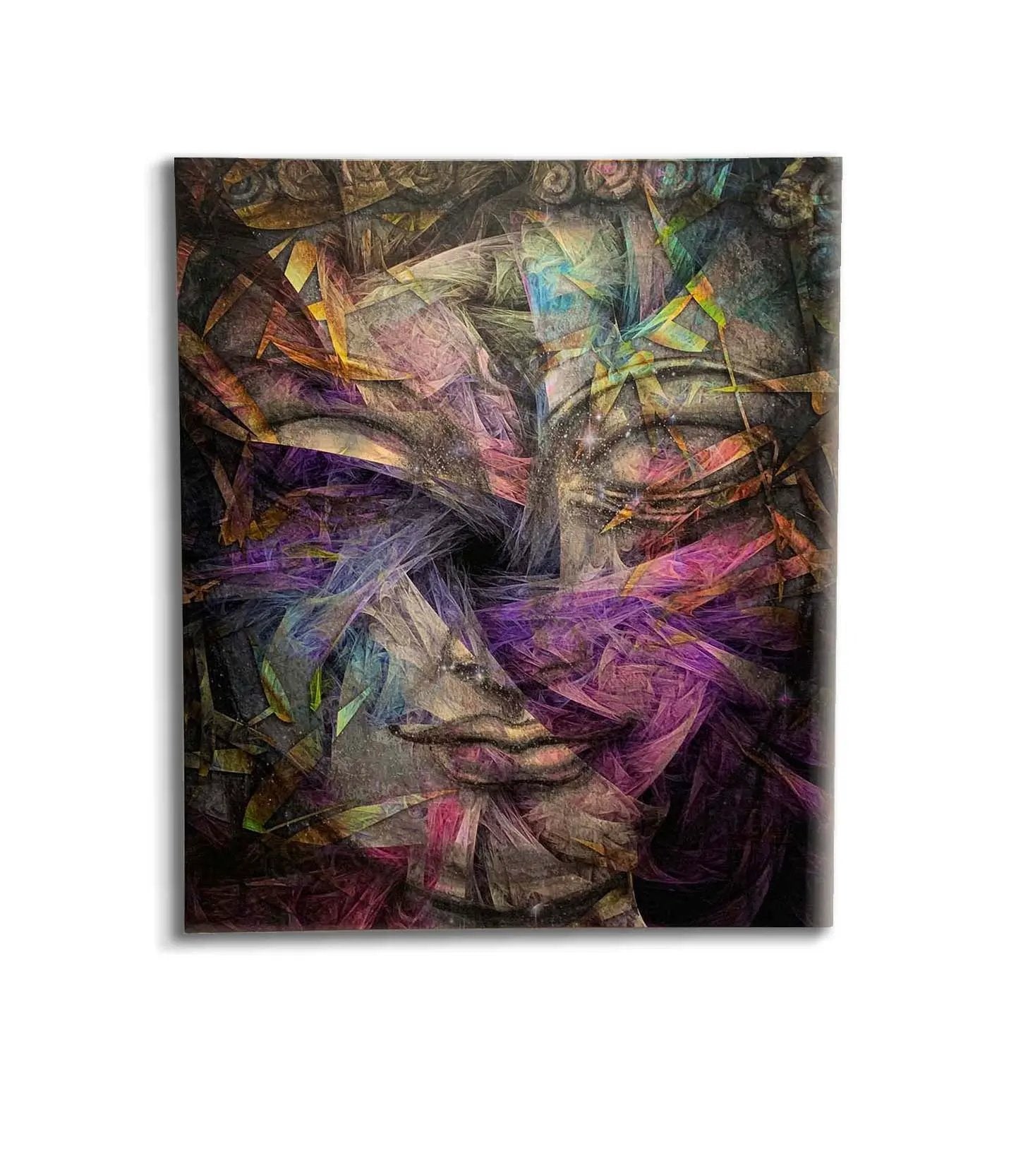 Dimensional Buddha -Fine Art Canvas- RGB varnish by Gtaart.ca