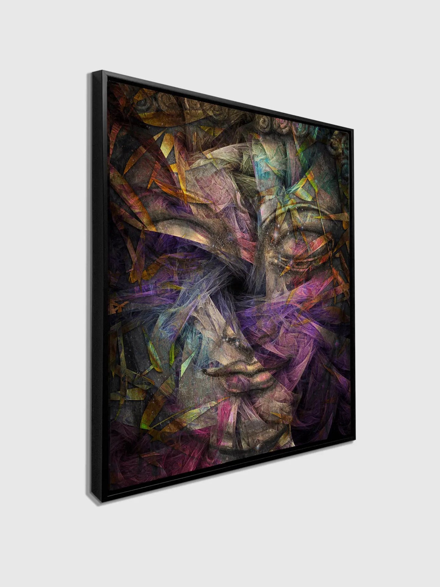 Dimensional Buddha -Fine Art Canvas- RGB varnish by Gtaart.ca