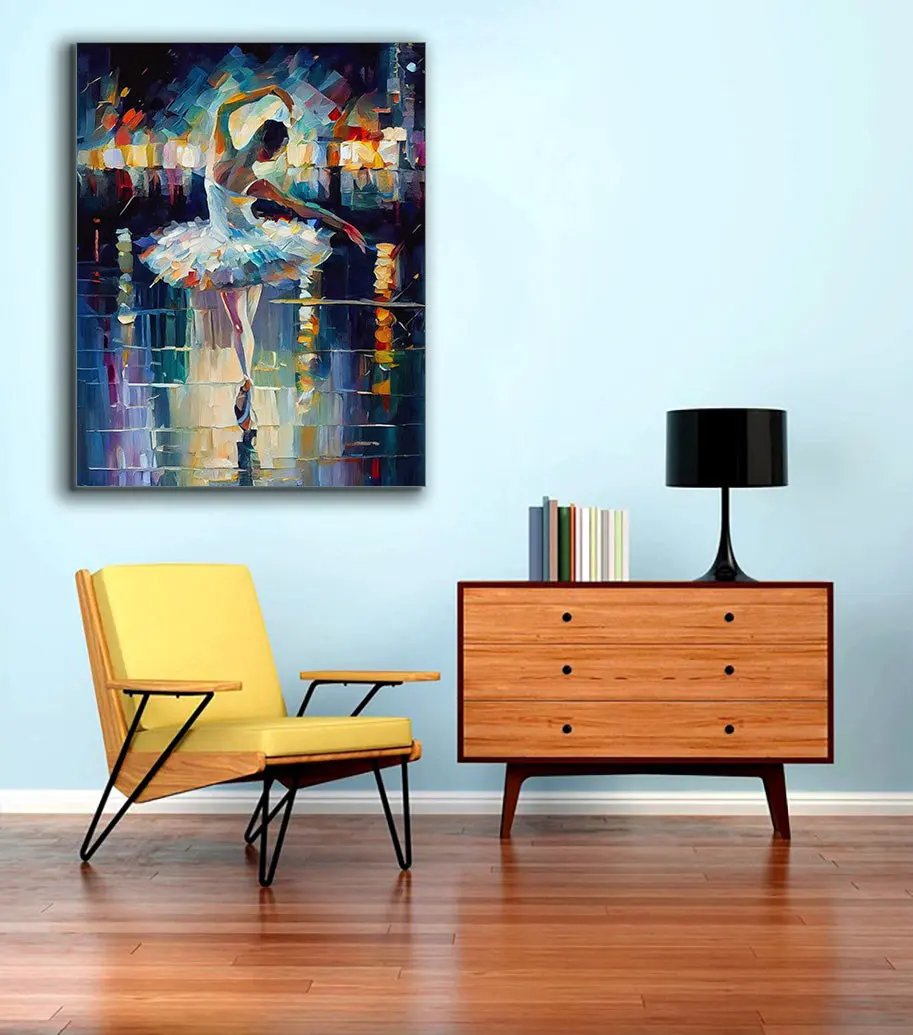 Ballet Dancer -Fine Art Canvas Print- RGB varnish by Gtaart.ca