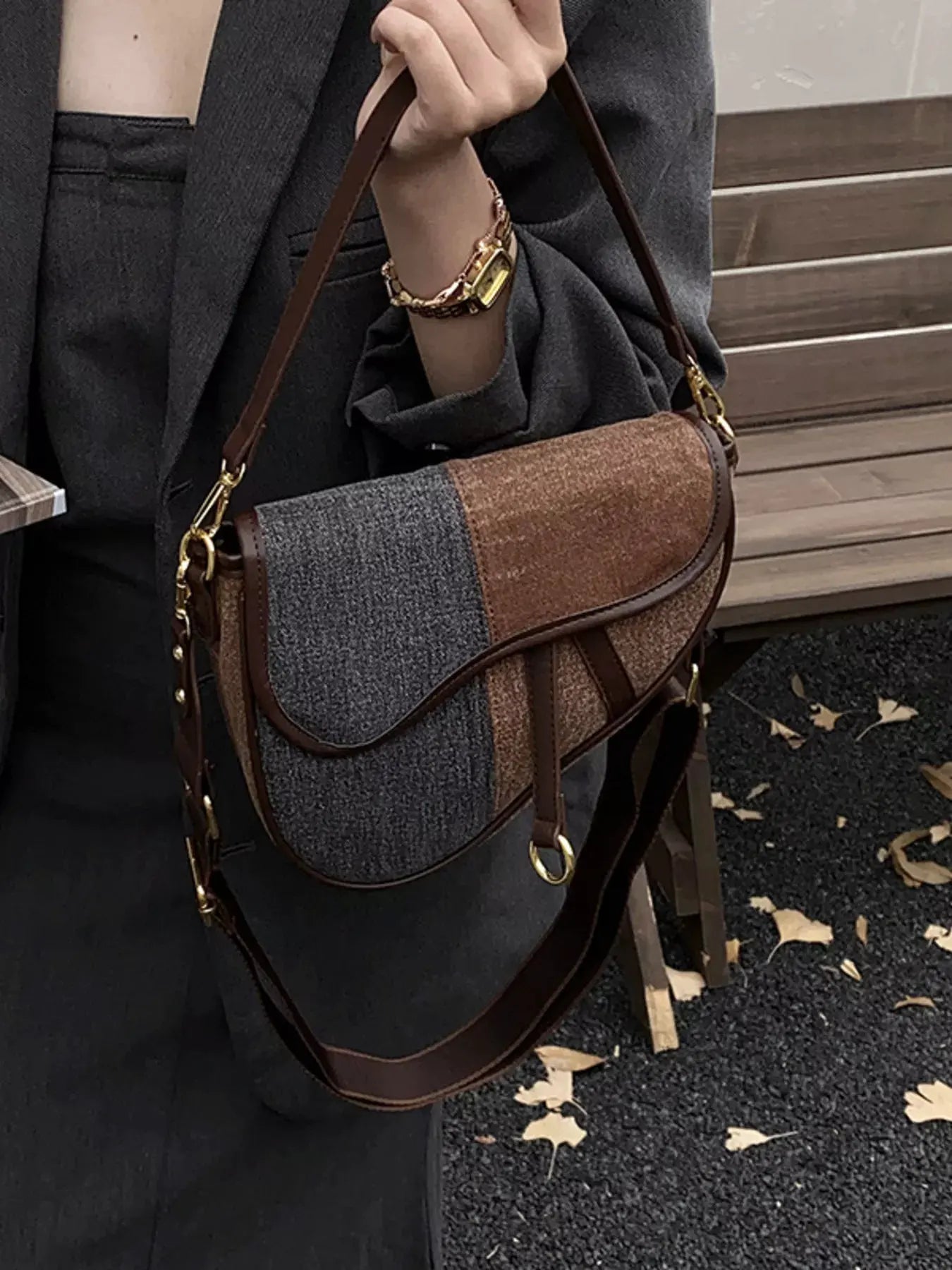 Adjustable Strap Crossbody Bag by Partner Label