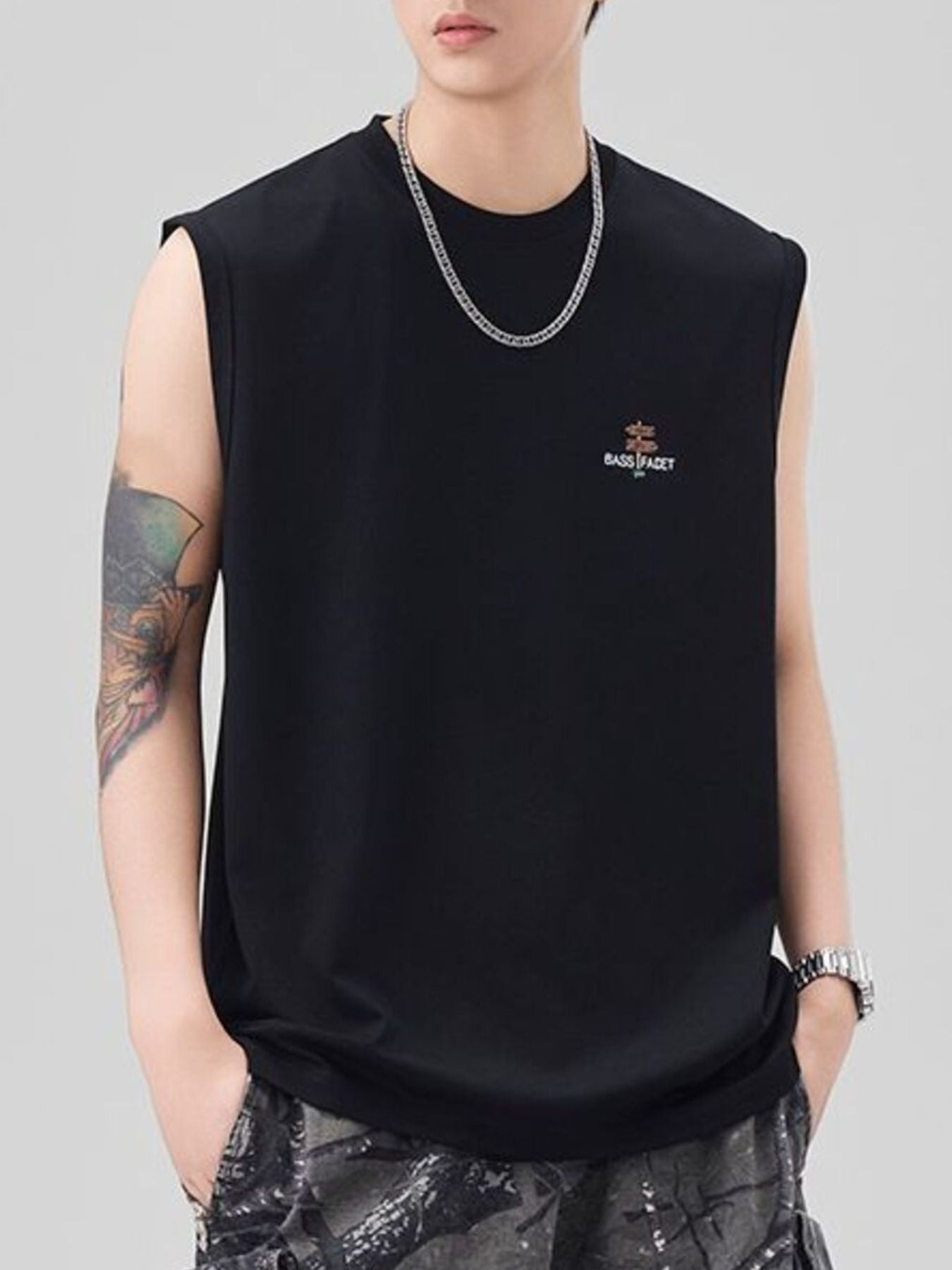 Men's Plus Size Round Neck Tank by Partner Label
