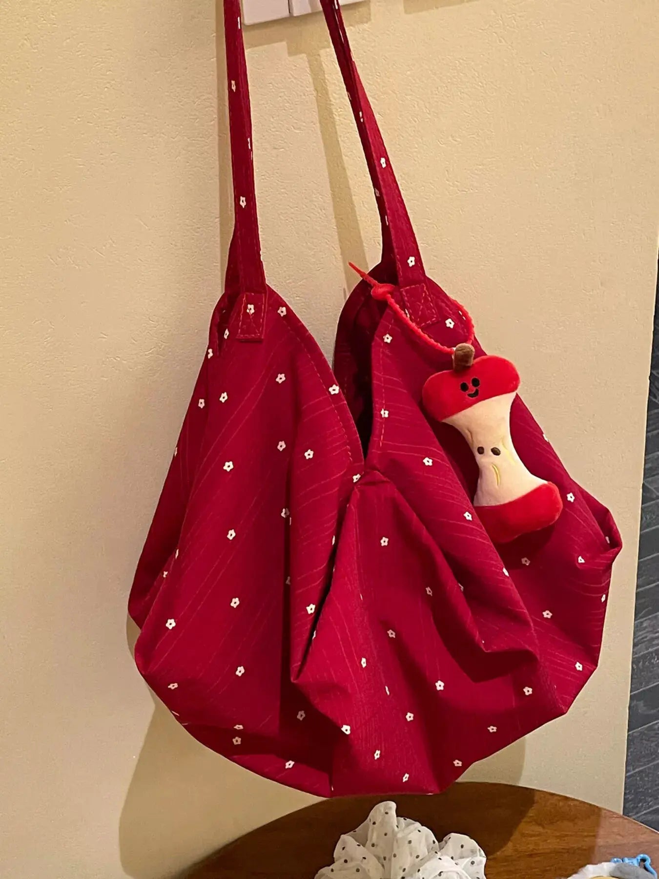 Polka Dot Handbag with Apple Charm by POL