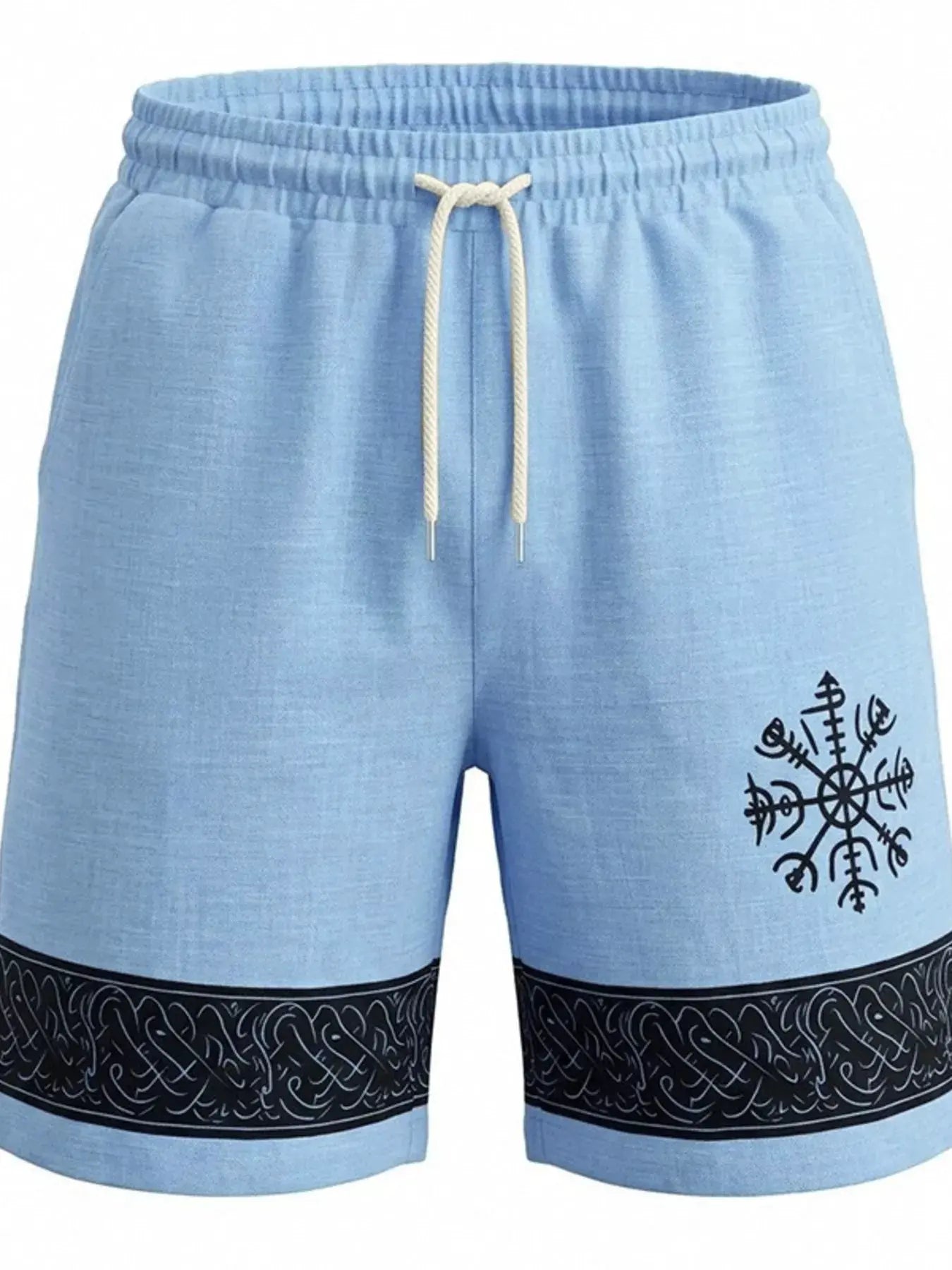 Men's Full Size Linen Blend Drawstring Shorts Plus Size by Partner Label