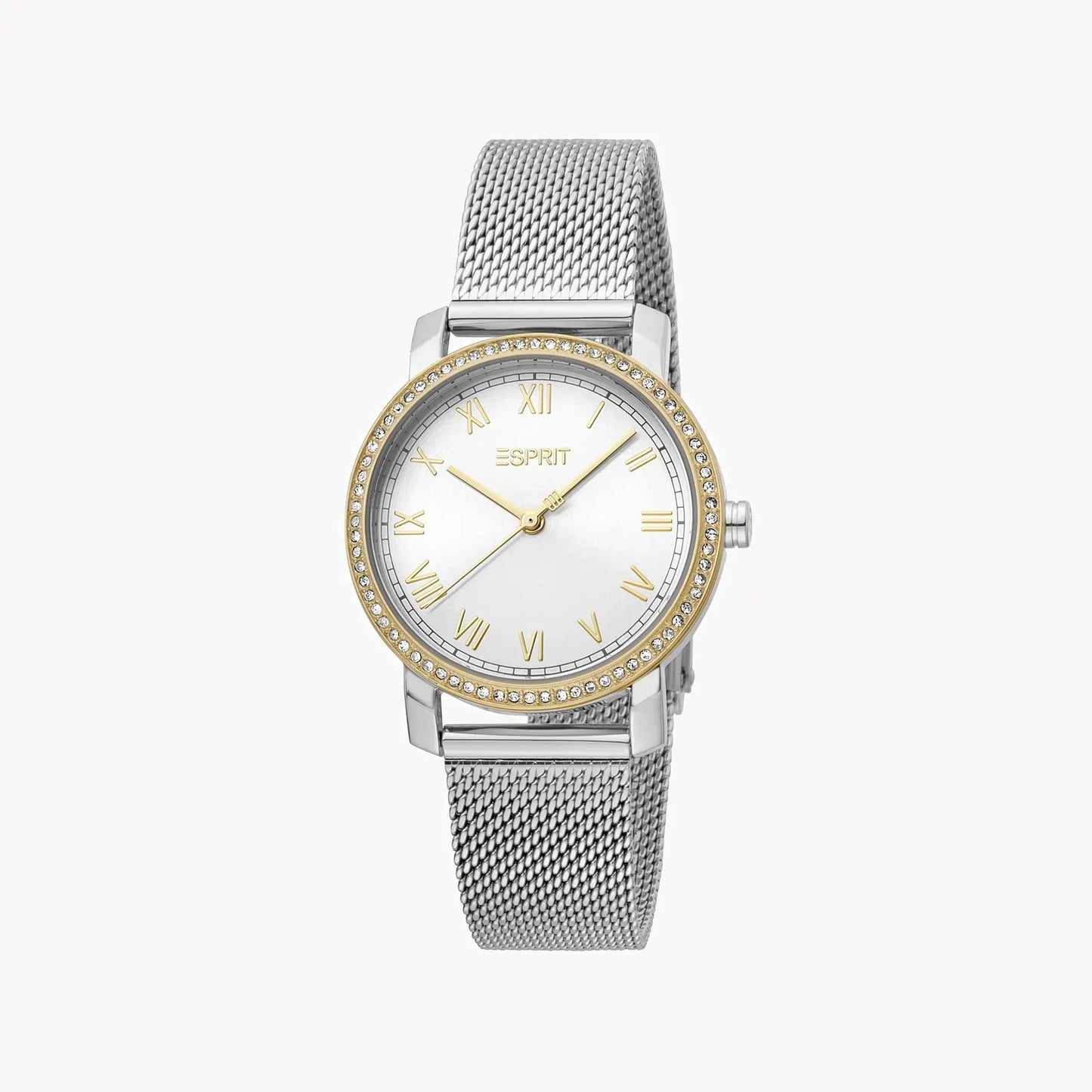Esprit Women's Silver & Gold Stainless Steel Watch, Silver Dial | Es1l119m0045 by ESPRIT