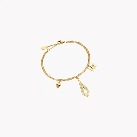 Just Cavalli Women's Gold Brass Bracelet, Gold | Jcbr00390200 by JUST CAVALLI