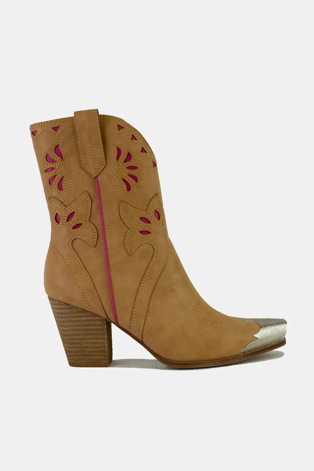 Beast Fashion Cut-Out Floral Embroidery Boots by Beast Fashion
