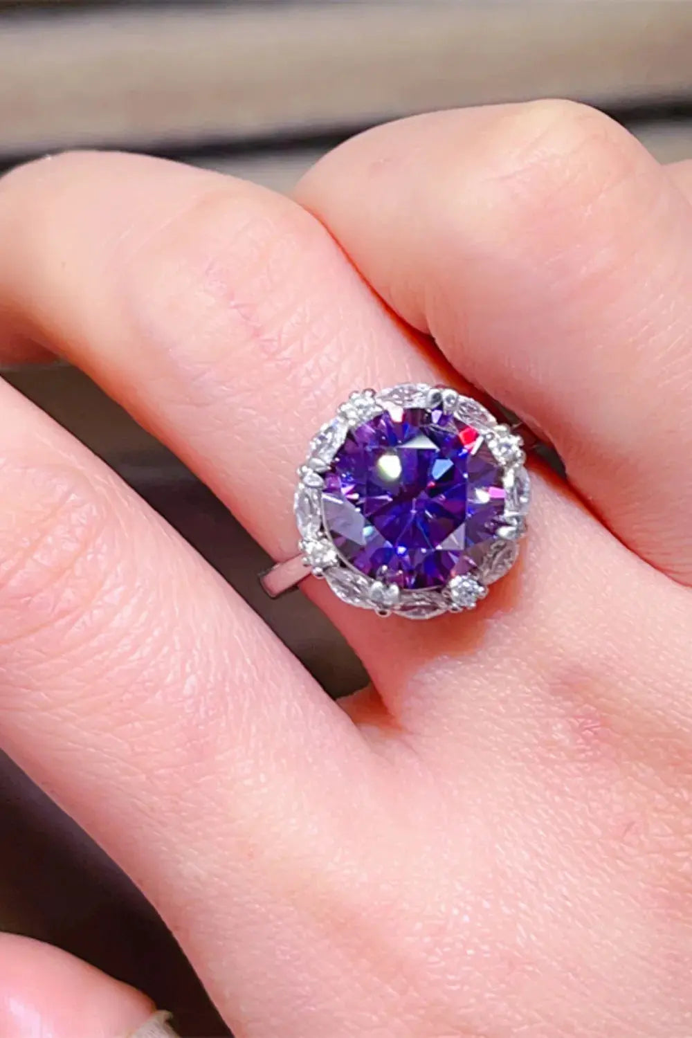5 Carat Moissanite 925 Sterling Silver Ring by Partner Label