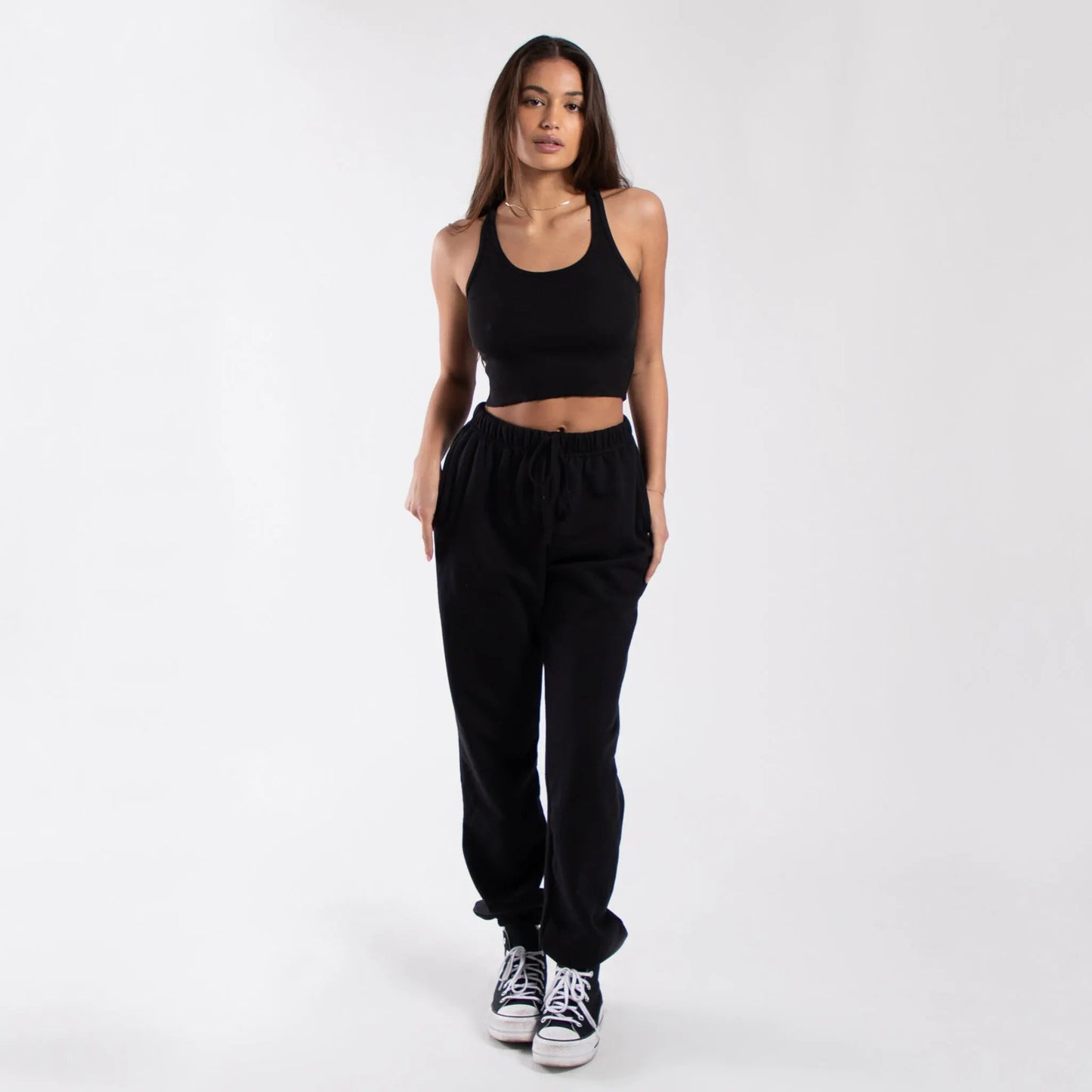 4010 - Women's Cropped 2x1 Ribbed Tank by POS Wholesale