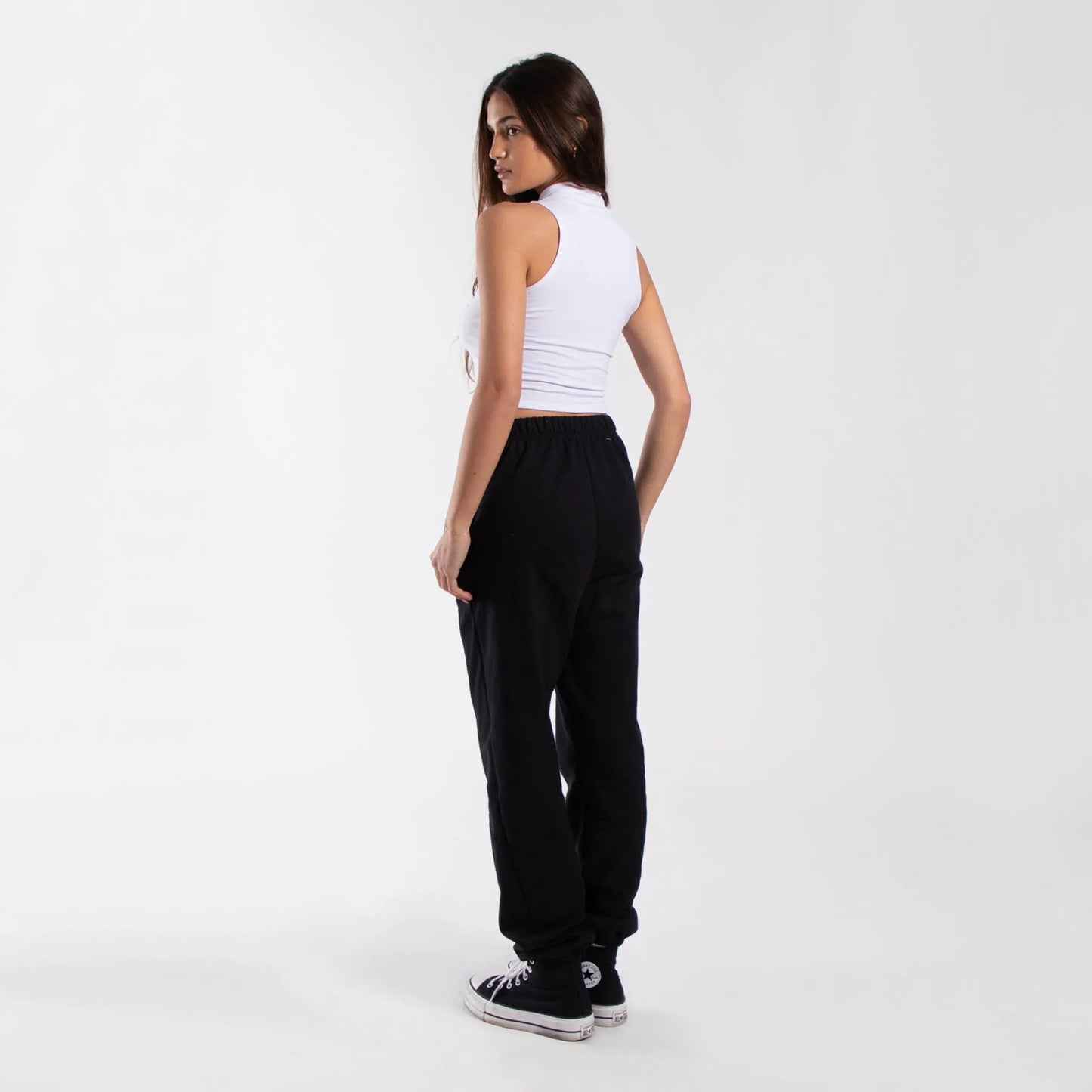 0890 - Women's Mock Neck Cropped Muscle Tank by POS Wholesale