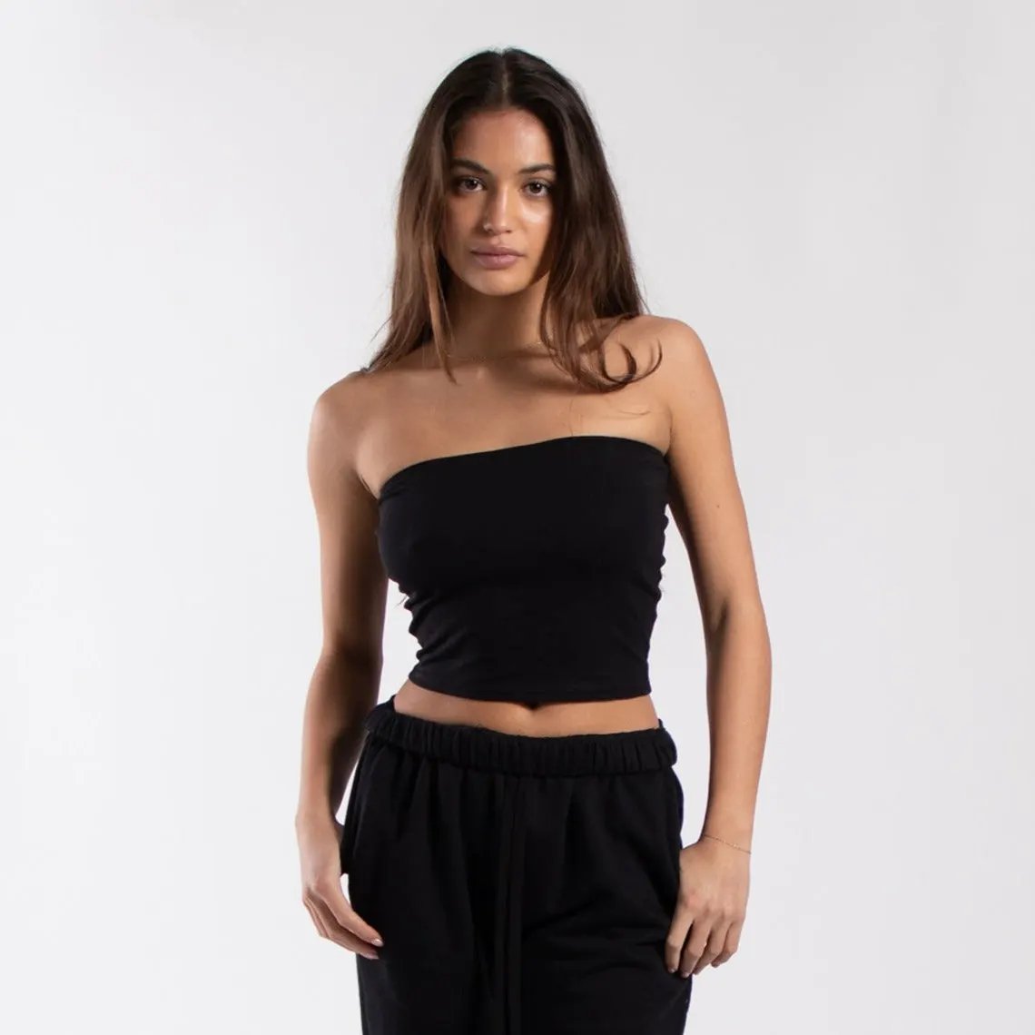 0894 - Women's Cropped Strapless Tube Top by POS Wholesale