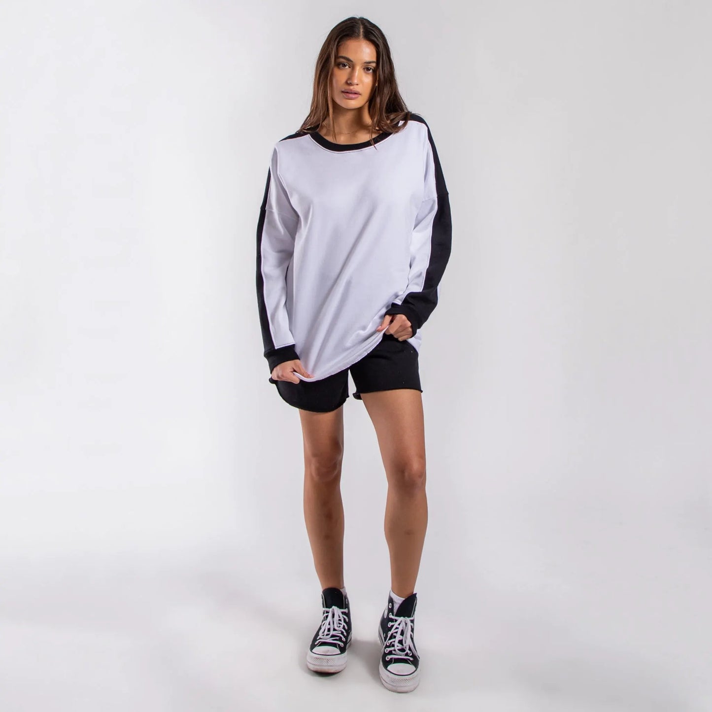 6022 - Women's Panel Crewneck Sweatshirt by POS Wholesale
