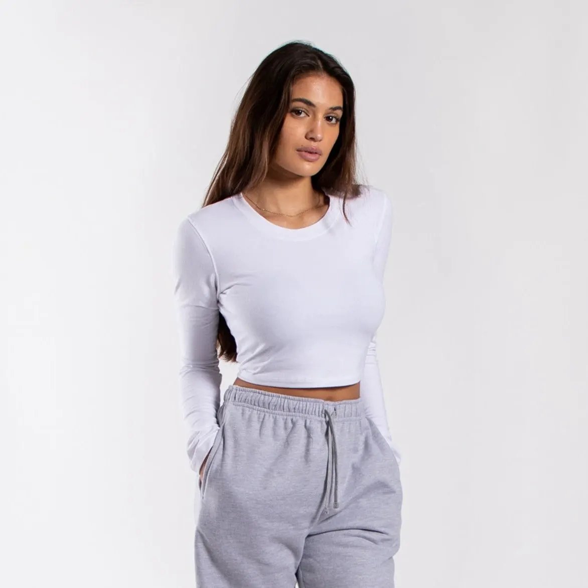 4002 - Women's Long Sleeve Baby Tee by POS Wholesale