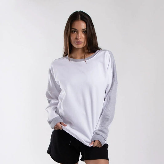 6022 - Women's Panel Crewneck Sweatshirt by POS Wholesale