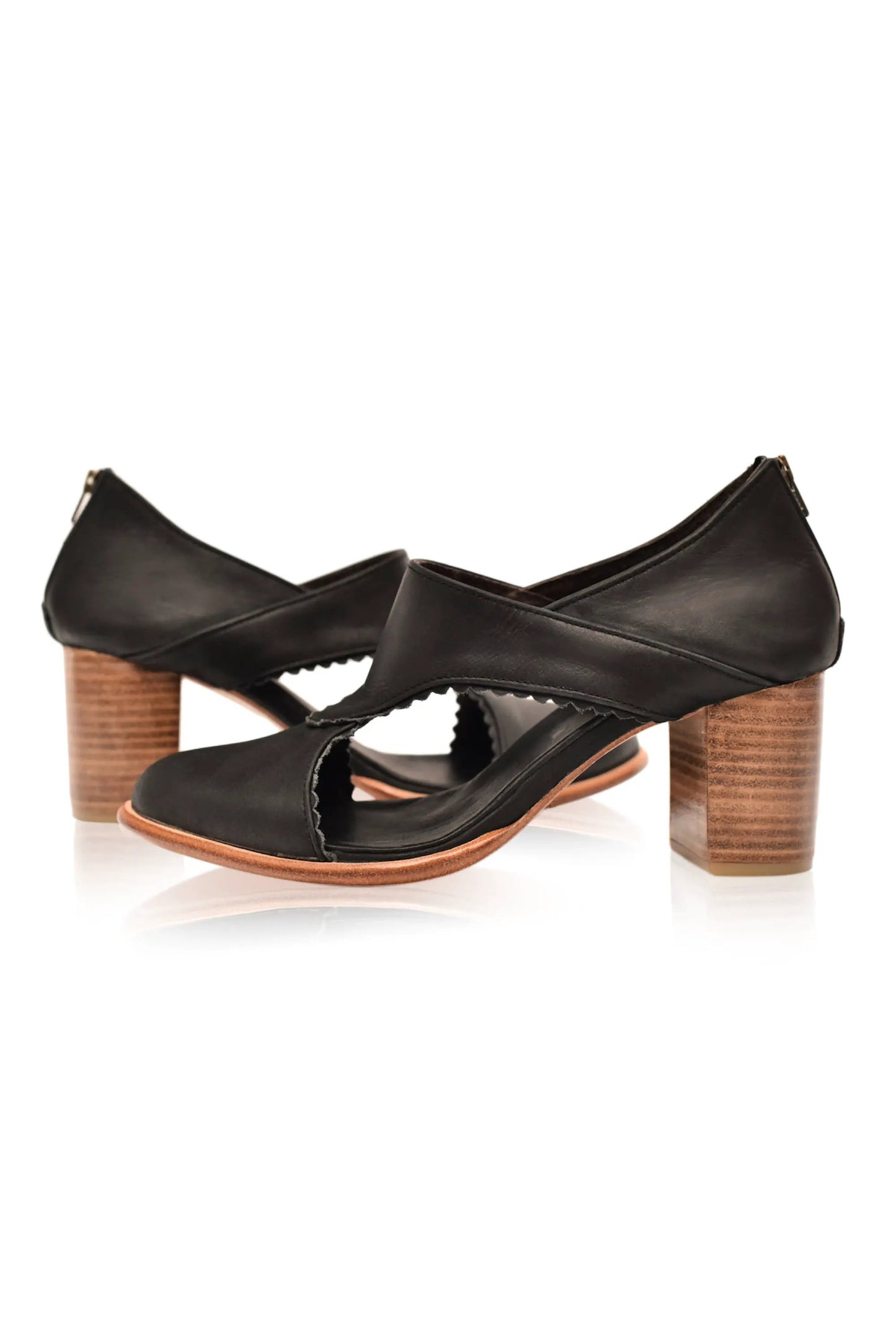Rain Kiss Leather Heel Booties by ELF