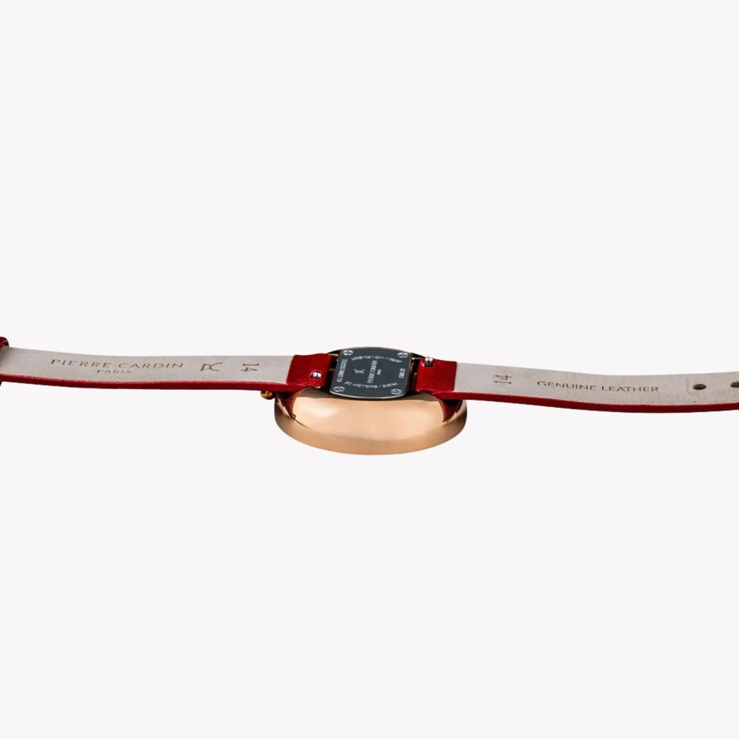 Pierre Cardin Women's Red Leather Watch, Rose Gold Case | Cma.0007 by PIERRE CARDIN