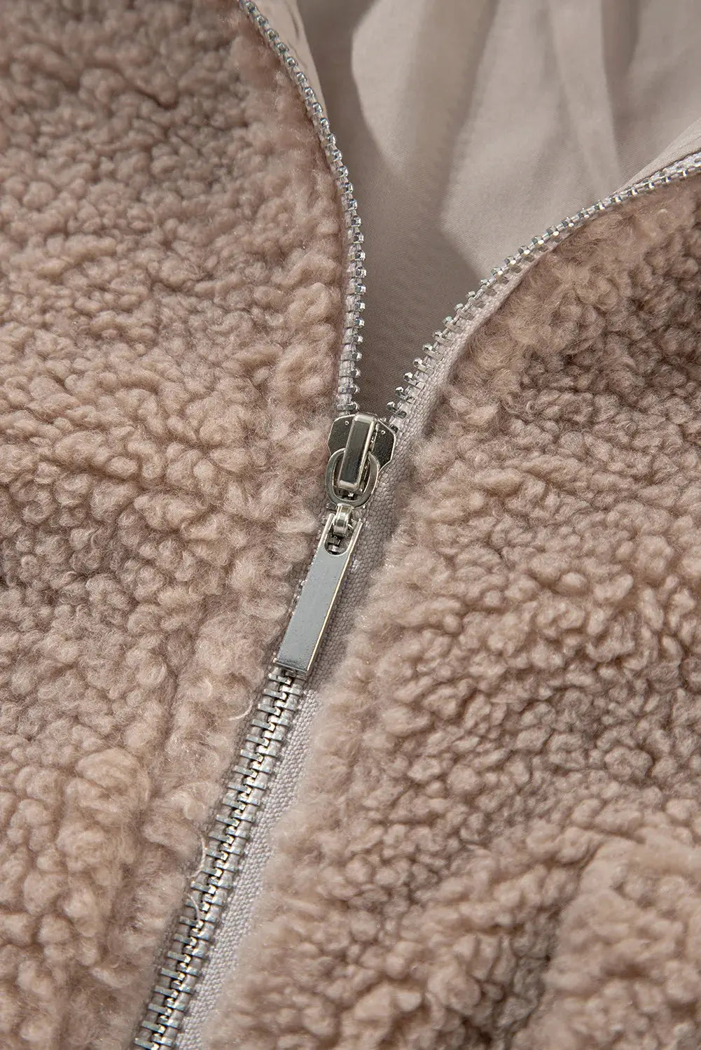 Zip Up Long Sleeve Plush Jacket by Partner Label