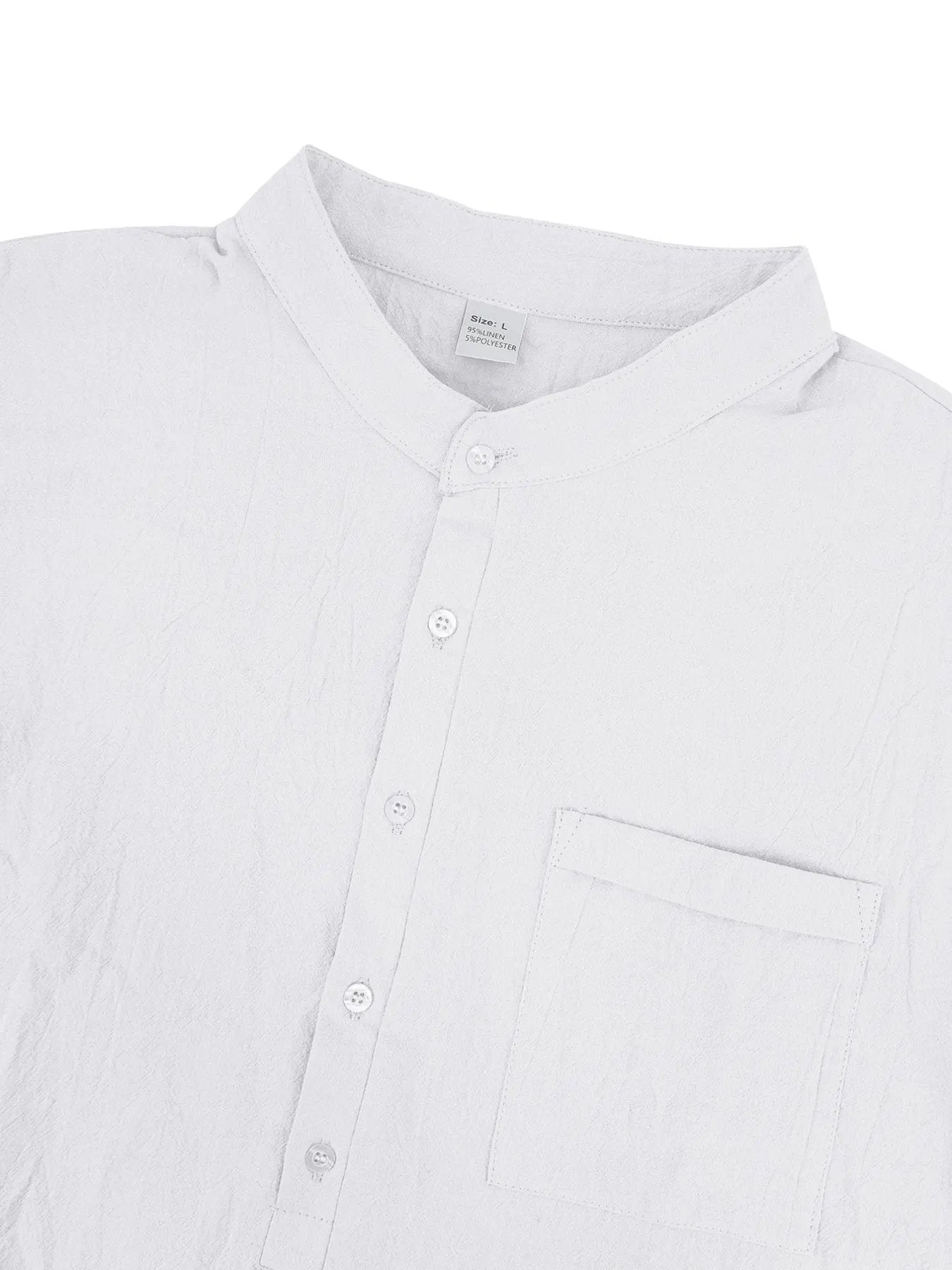 Men's Full Size Button Detail Long Sleeve Shirt Plus Size by Trendsi