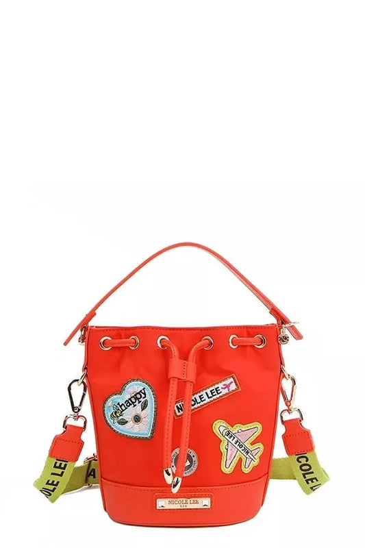Nicole Lee USA Color Patch Bucket Bag by Nicole Lee USA
