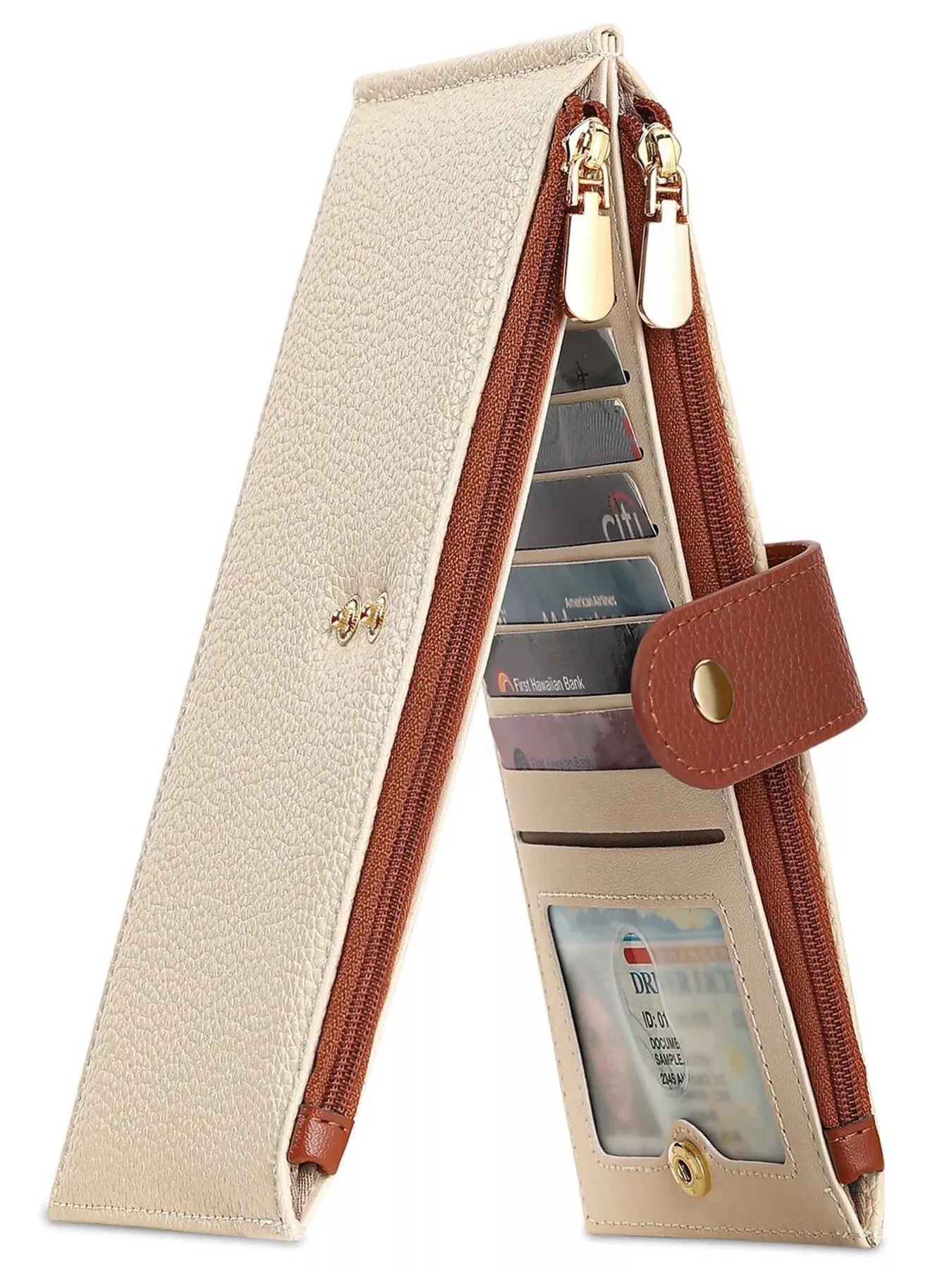 Dual Zipper Long Wallet by Partner Label