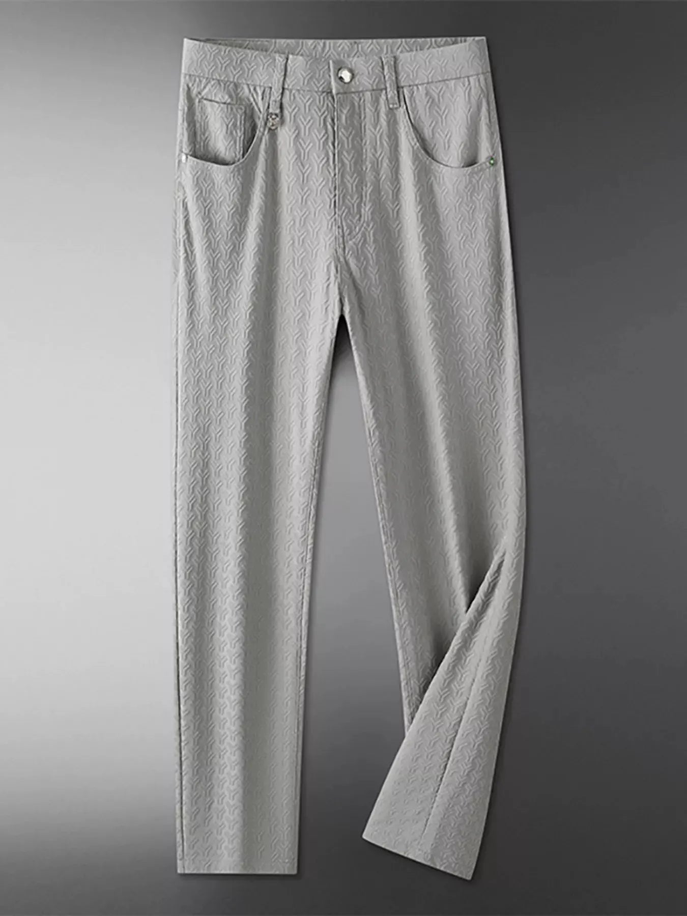 Men's Textured Straight-Leg Pants by Trendsi