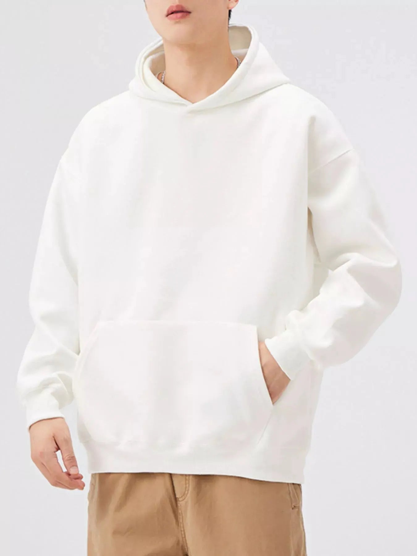 Men's Kangaroo Pocket Long Sleeve Hoodie by Partner Label