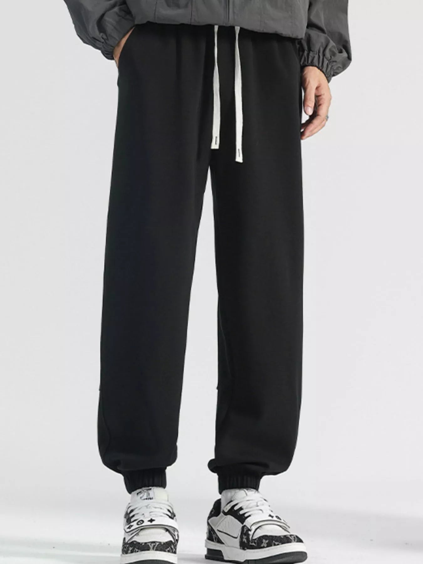 Men's Plus Size Casual Loose Fit Drawstring Pants by Partner Label