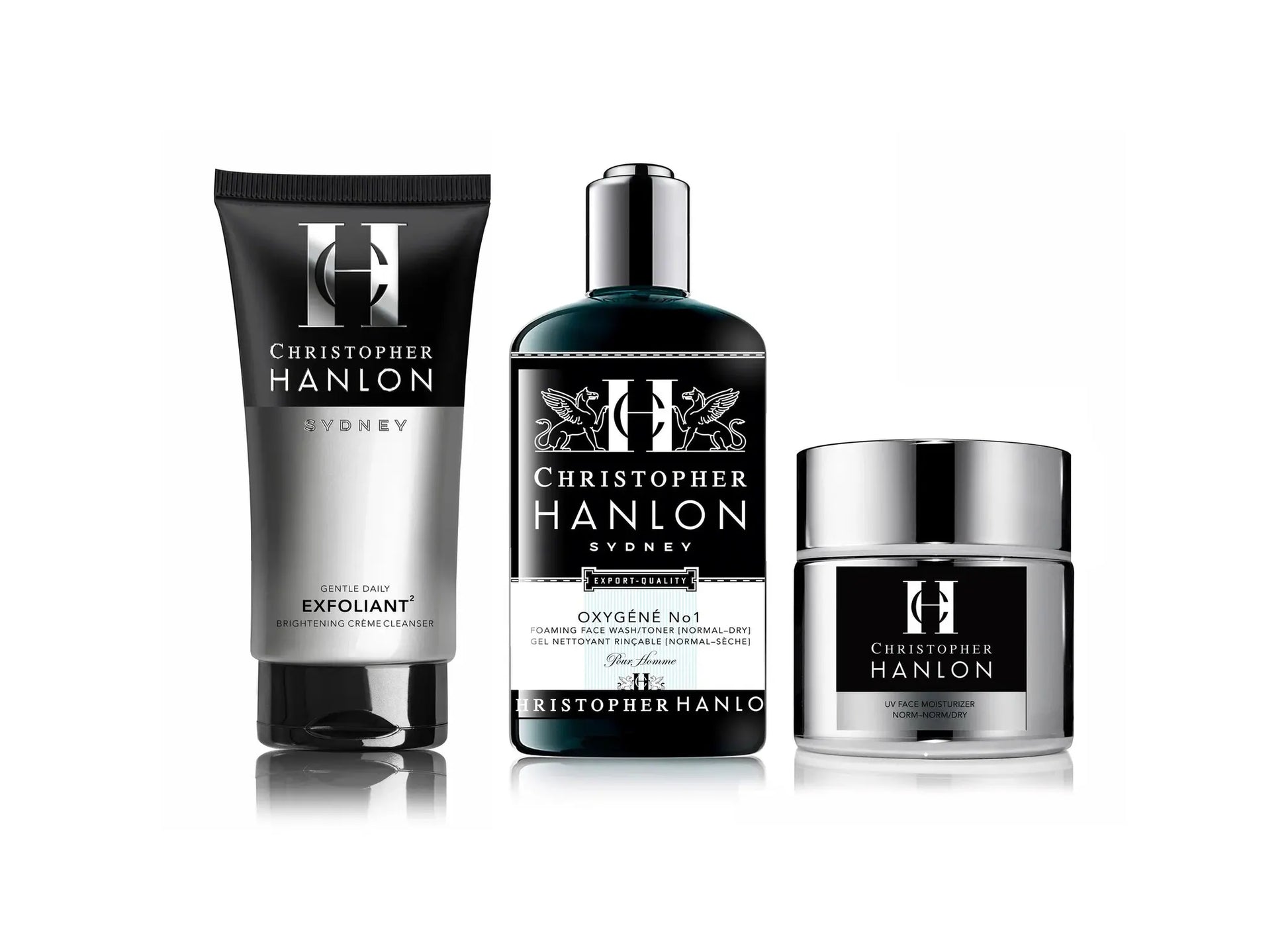 3-Step SKINCARE SYSTEM | MEN | Normal + Norm - Dry by CHRISTOPHER HANLON®