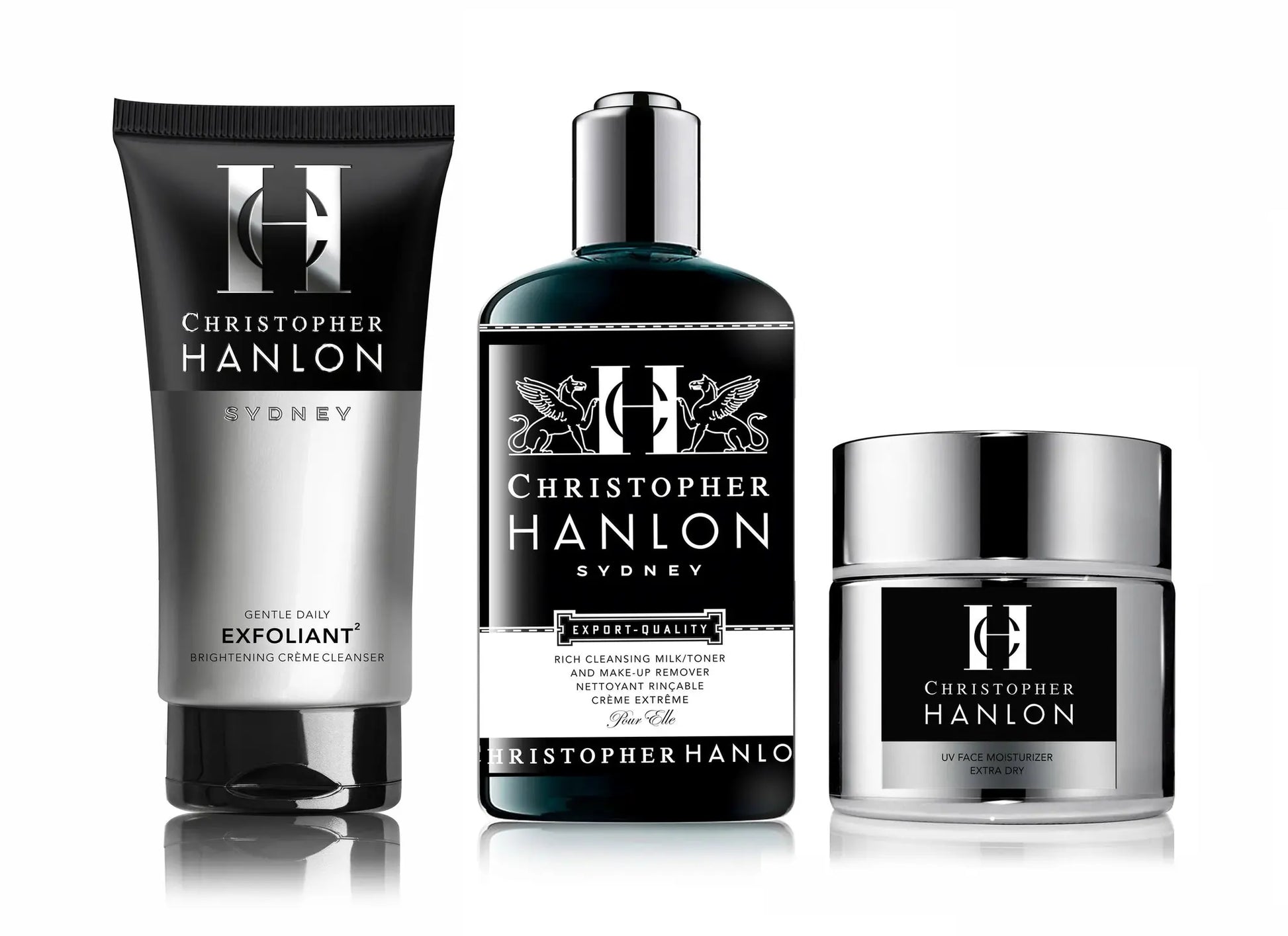 3 Step SKINCARE SYSTEM | WOMEN | with Cleansing Milk | Extra Dry by CHRISTOPHER HANLON®