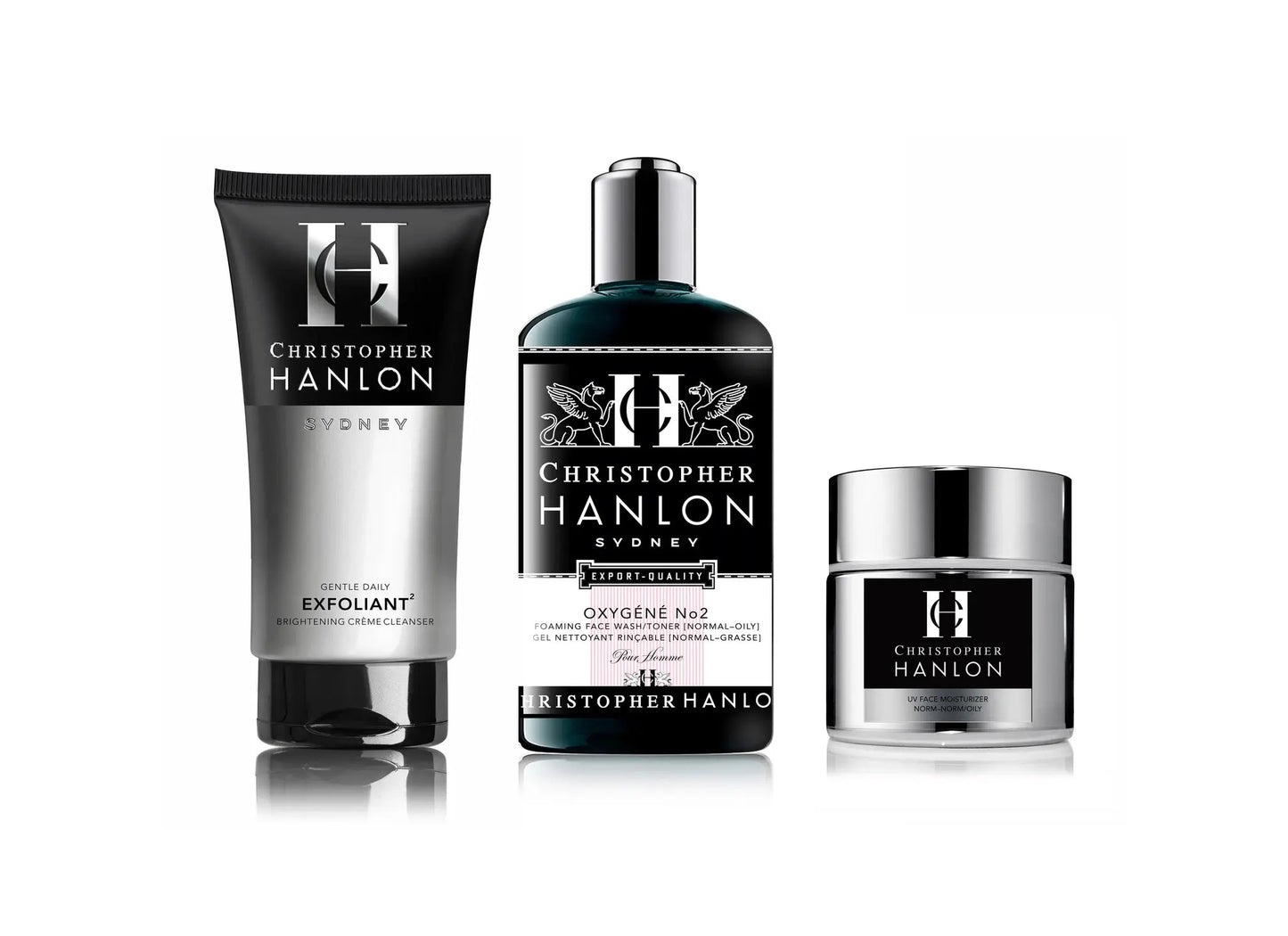 3-Step SKINCARE SYSTEM | MEN | Normal + Norm - Oily by CHRISTOPHER HANLON®