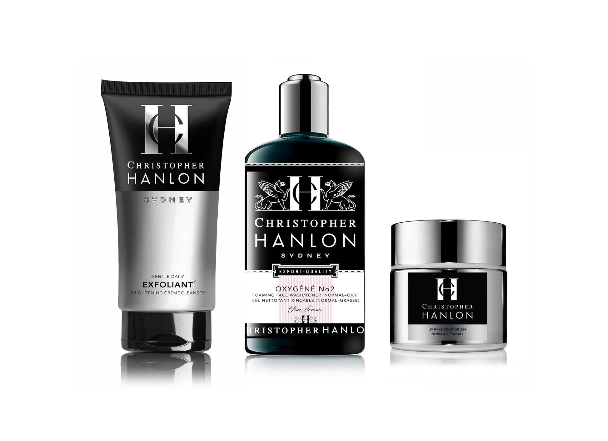 3-Step SKINCARE SYSTEM | MEN | Normal + Norm - Oily by CHRISTOPHER HANLON®