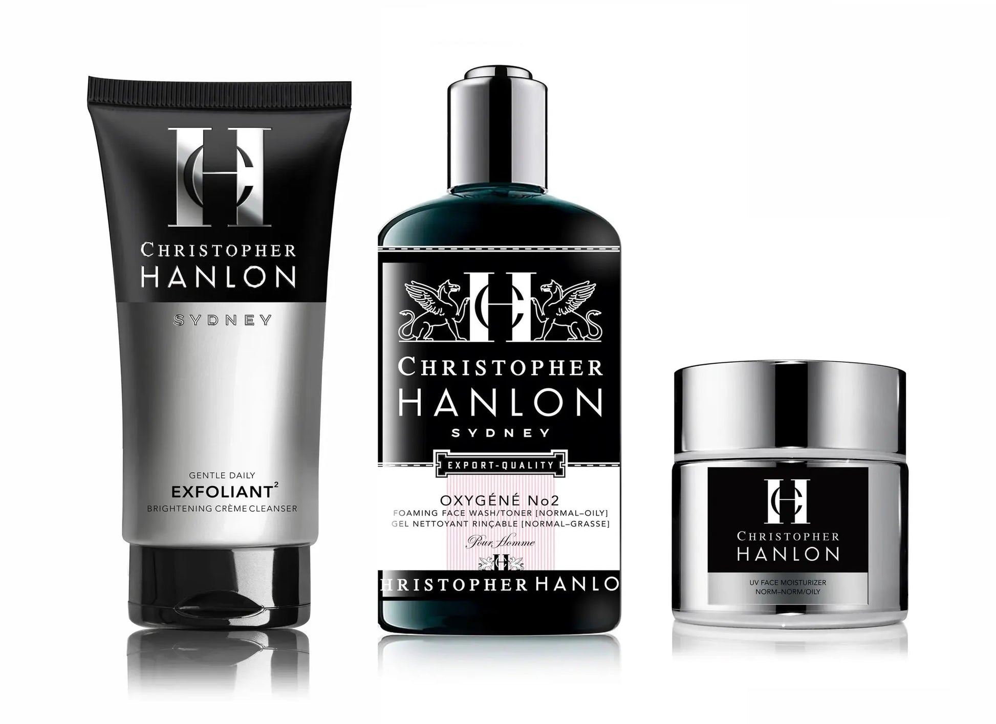 3-Step SKINCARE SYSTEM | MEN | Normal + Norm - Oily by CHRISTOPHER HANLON®