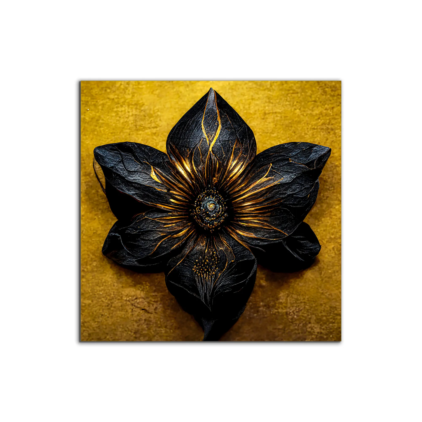 Canvas Print- Black Flower- Wall Art by Gtaart.ca