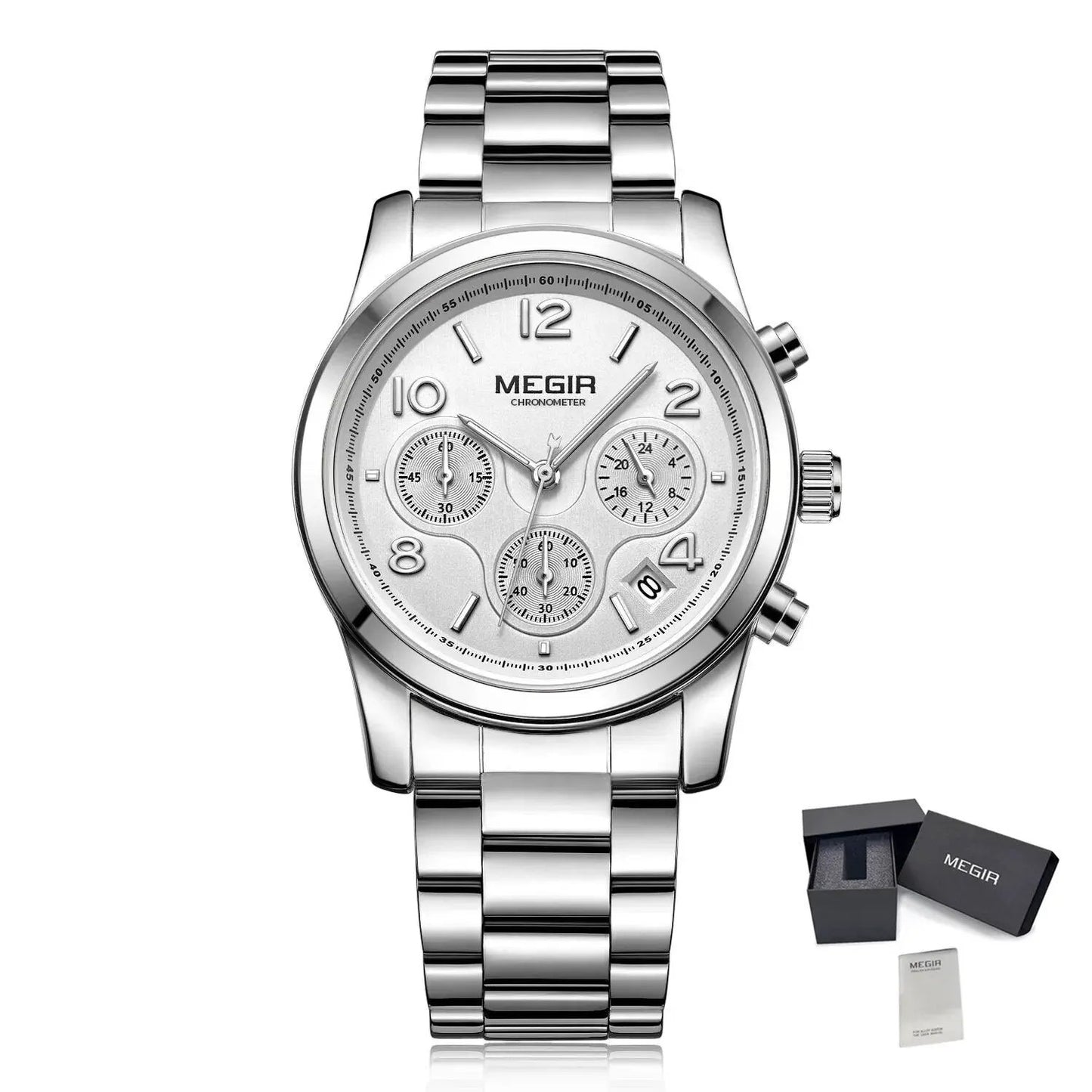 MEGIR Luxury Elegant Women Watch Stainless Steel Ladies Quartz Wristwatch Fashion Female Watches Casual Femme Relogio 2057 by MEGIR WATCH GROUP