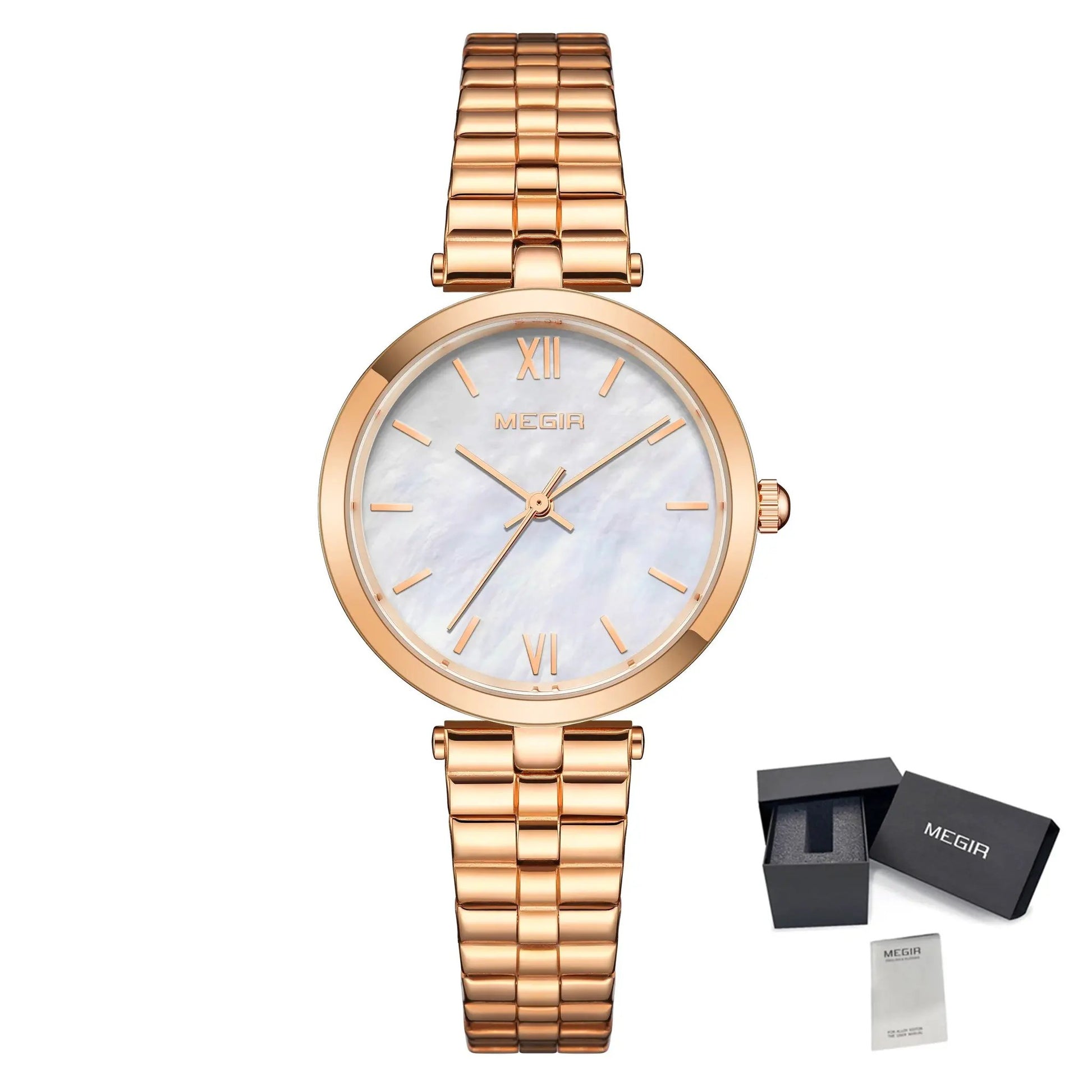 MEGIR Ladies Bracelet Watches Fashion Luxury Women's Casual Wrist Watch Steel Quartz Watch Dress Female Clock Reloj Mujer 85112 by MEGIR WATCH GROUP