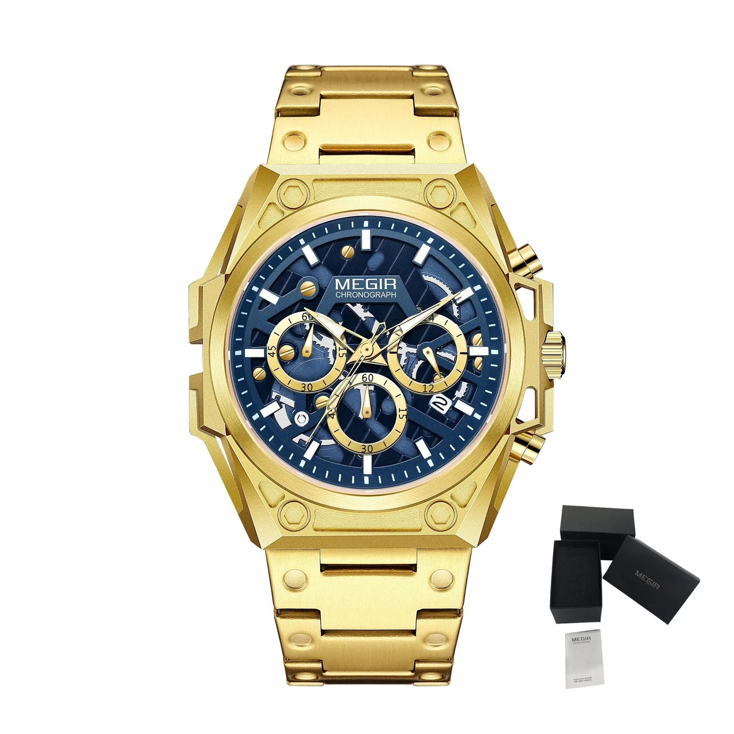 MEGIR Men's Watches Waterproof Sports Wristwatches Quartz Military Chronograph Luminous Male Clock Calendar Relogio Masculino 4220 by MEGIR WATCH GROUP
