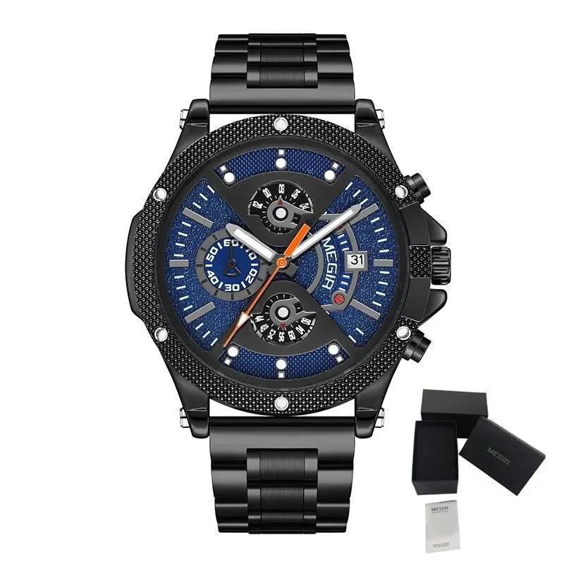 MEGIR Men's Business Watch Top Brand Luxury Quartz Wristwatch Fashion Waterproof Man Military Clock Calendar Reloj Hombre 2216 by MEGIR WATCH GROUP