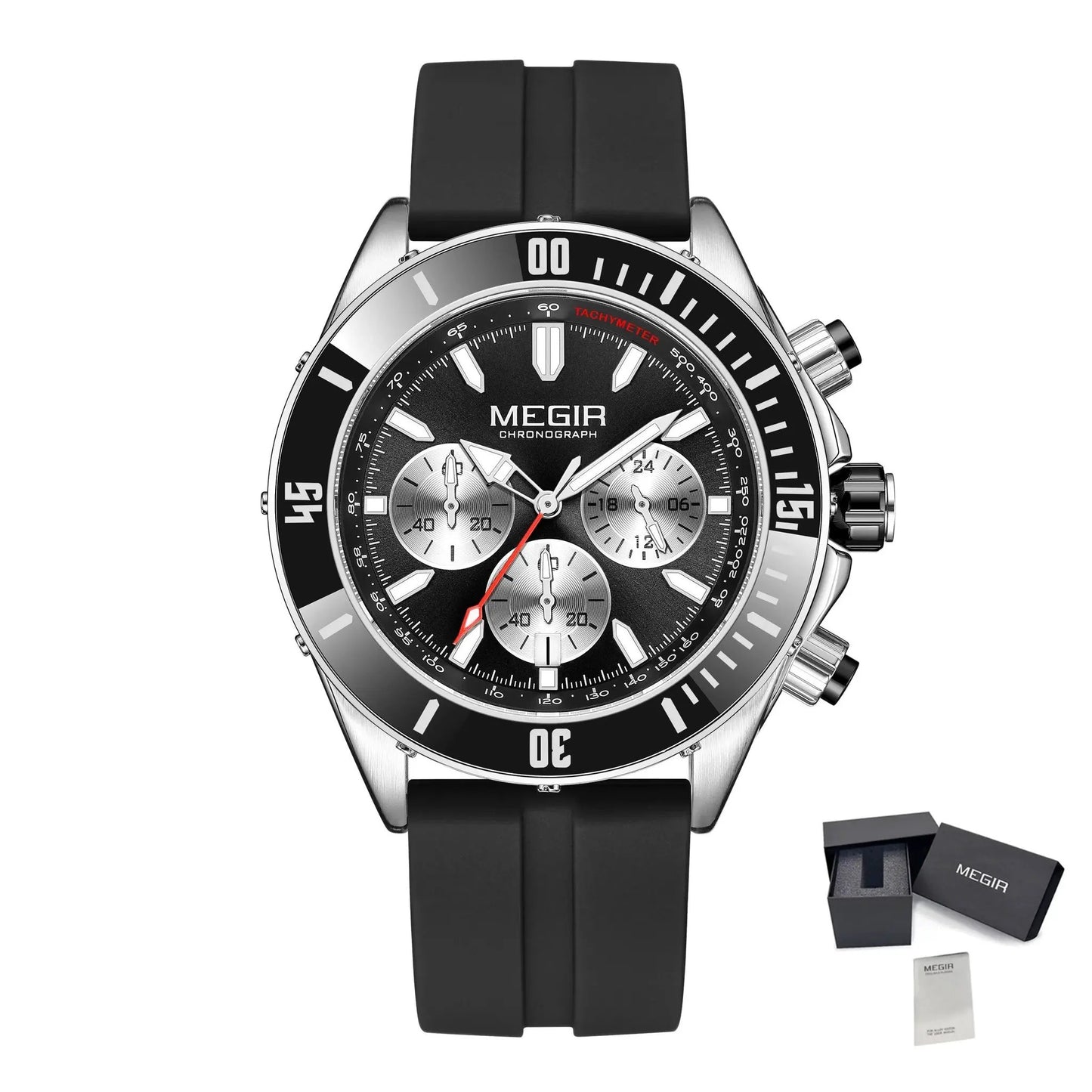 MEGIR Men Watch with Chronograph Fashion Quartz Military Waterproof Calendar Business Casual Wristwatches Clock Montre Homme 2226 by MEGIR WATCH GROUP