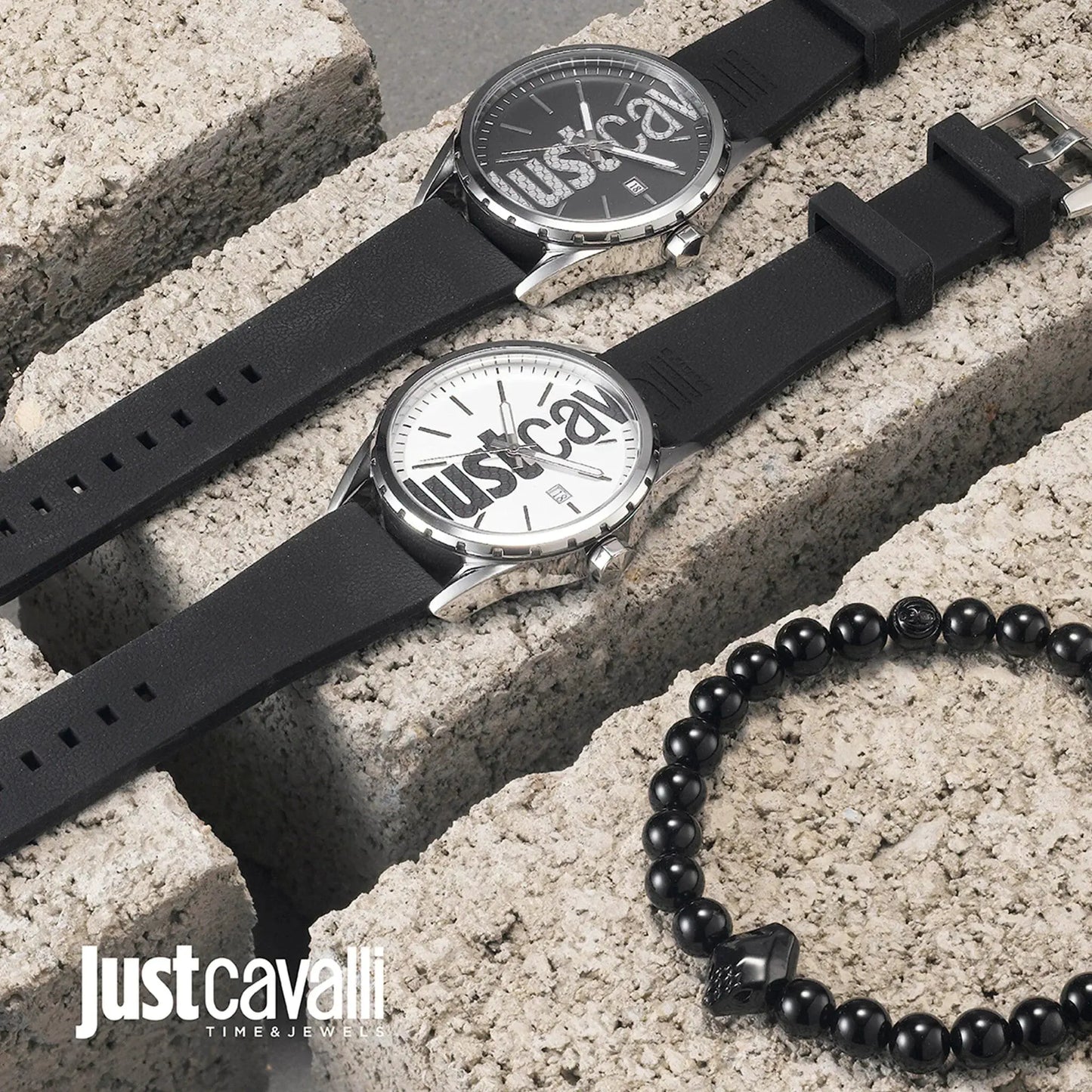Just Cavalli Men's Black Watch, Silver Case | Jc1g082p0025 by JUST CAVALLI
