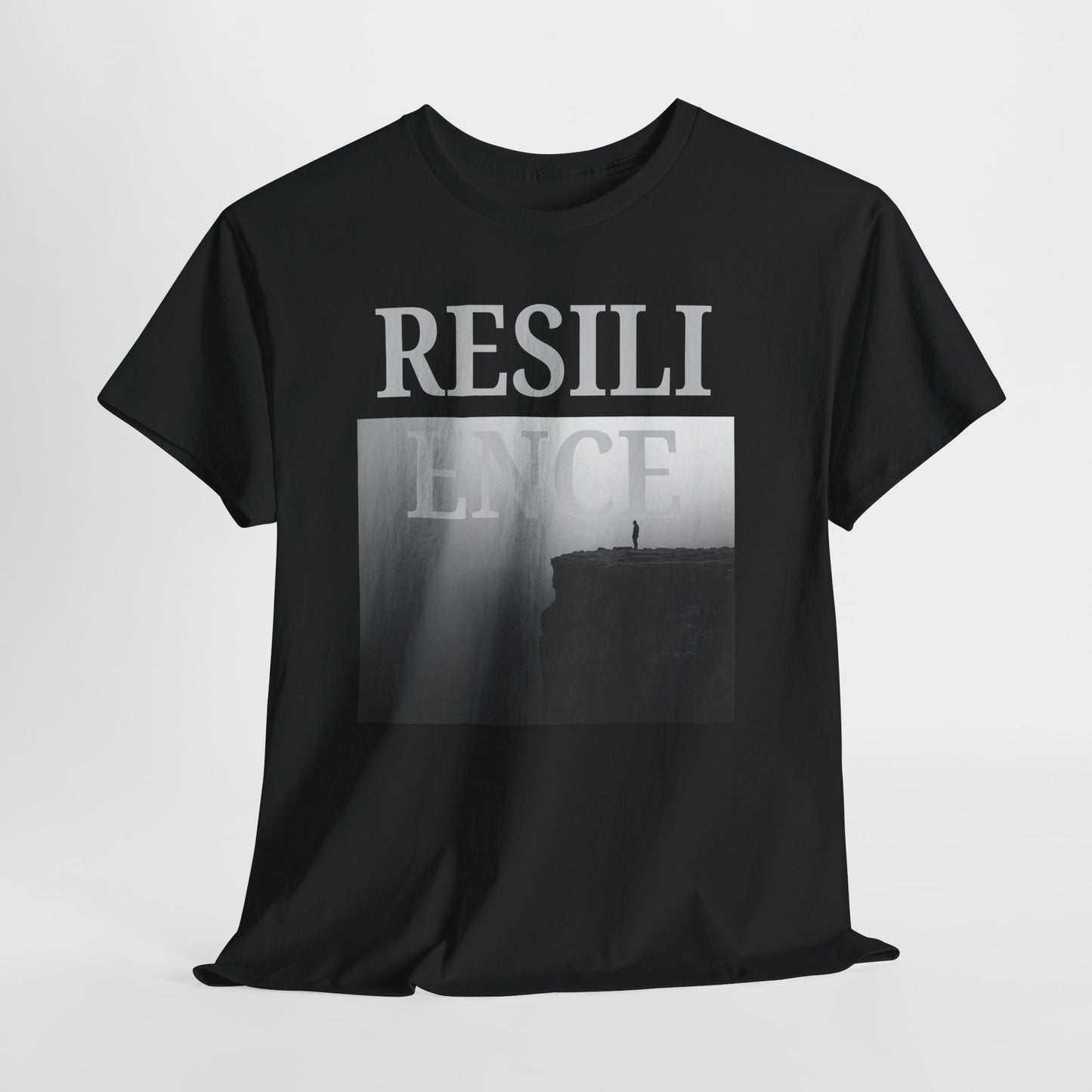 Resilience Graphic T Shirt | Minimalist Motivational Photo Print Unisex Tee