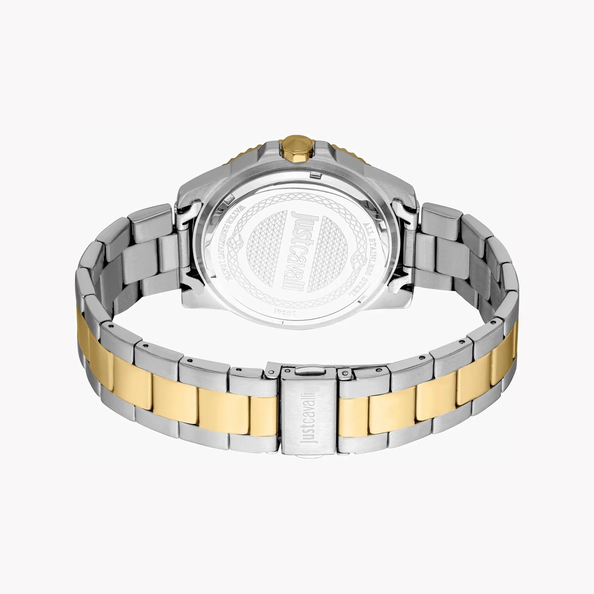 Just Cavalli Men's Two Tone Silver & Gold Watch, Blue Dial | Jc1g246m0275 by JUST CAVALLI