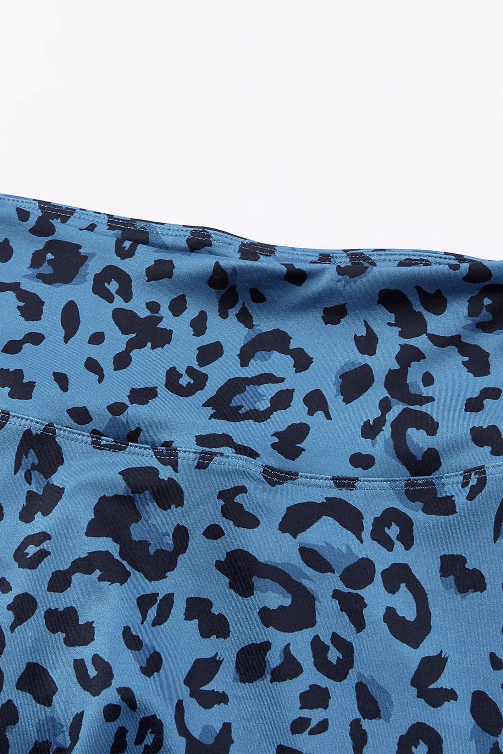 Leopard Print Wide Waistband Leggings by Partner Label