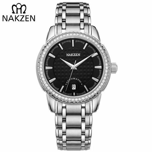 NAKZEN Men Mechanical Watch Men's Automatic Miyota 8215 Movement Diamond Watches Sapphire Wrist Watch Male Waterproof Clock 6020 by MEGIR WATCH GROUP
