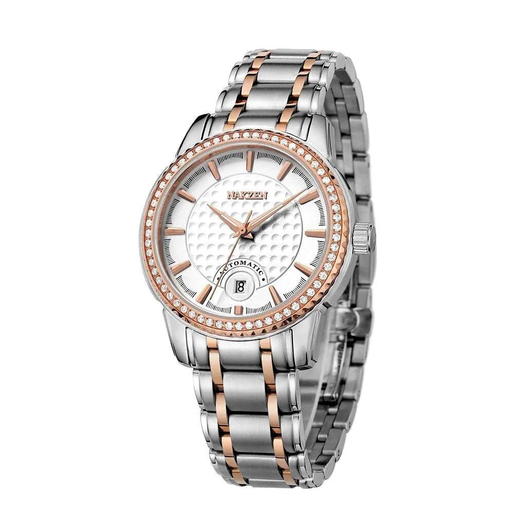 NAKZEN Men Mechanical Watch Men's Automatic Miyota 8215 Movement Diamond Watches Sapphire Wrist Watch Male Waterproof Clock 6020 by MEGIR WATCH GROUP