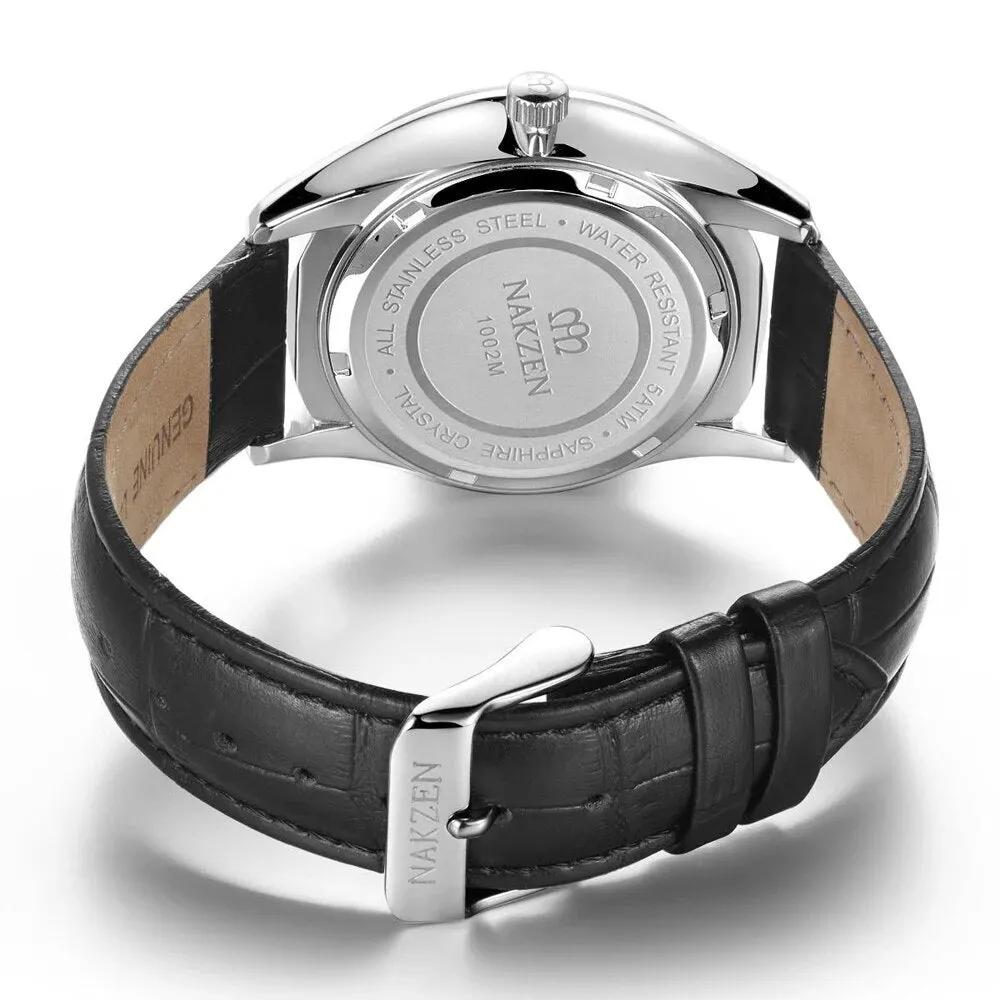 NAKZEN 2020 New Men's Watches Top Brand Luxury Quartz Watch Men Leather Waterproof Military Watch Man Clocks Relogio Masculino 1002 by MEGIR WATCH GROUP