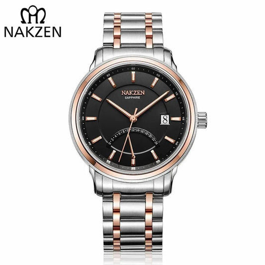 NAKZEN Crescent Shape Mens Quartz Watch Fashion Casual Waterproof Luxury Brand Date Wrist Watch Male Clock relogio masculino 4021 by MEGIR WATCH GROUP
