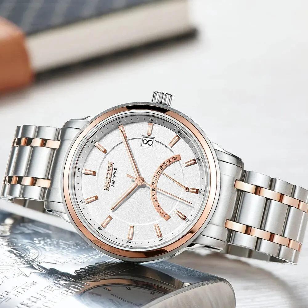NAKZEN Crescent Shape Mens Quartz Watch Fashion Casual Waterproof Luxury Brand Date Wrist Watch Male Clock relogio masculino 4021 by MEGIR WATCH GROUP