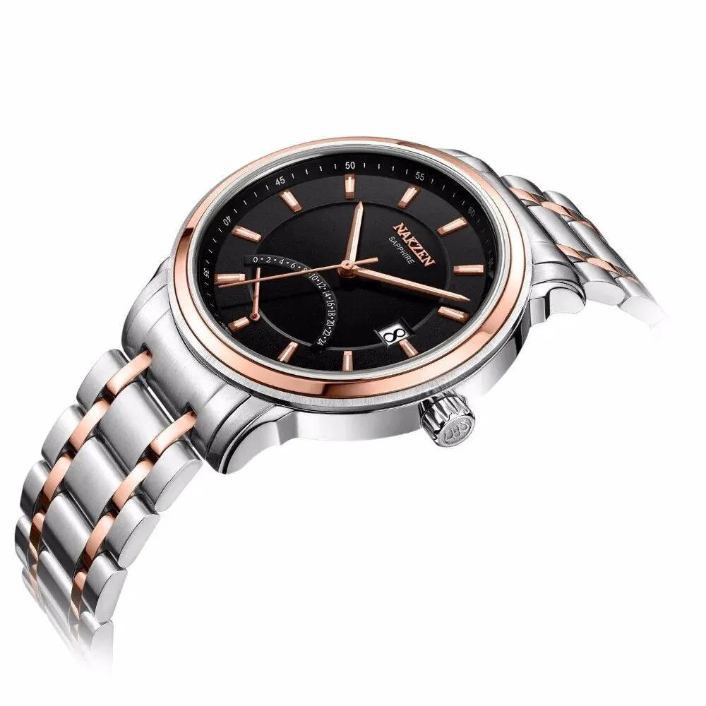 NAKZEN Crescent Shape Mens Quartz Watch Fashion Casual Waterproof Luxury Brand Date Wrist Watch Male Clock relogio masculino 4021 by MEGIR WATCH GROUP