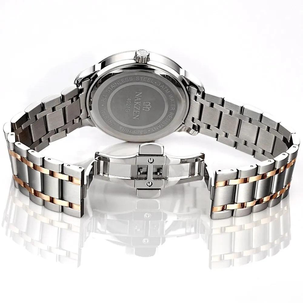 NAKZEN Crescent Shape Mens Quartz Watch Fashion Casual Waterproof Luxury Brand Date Wrist Watch Male Clock relogio masculino 4021 by MEGIR WATCH GROUP