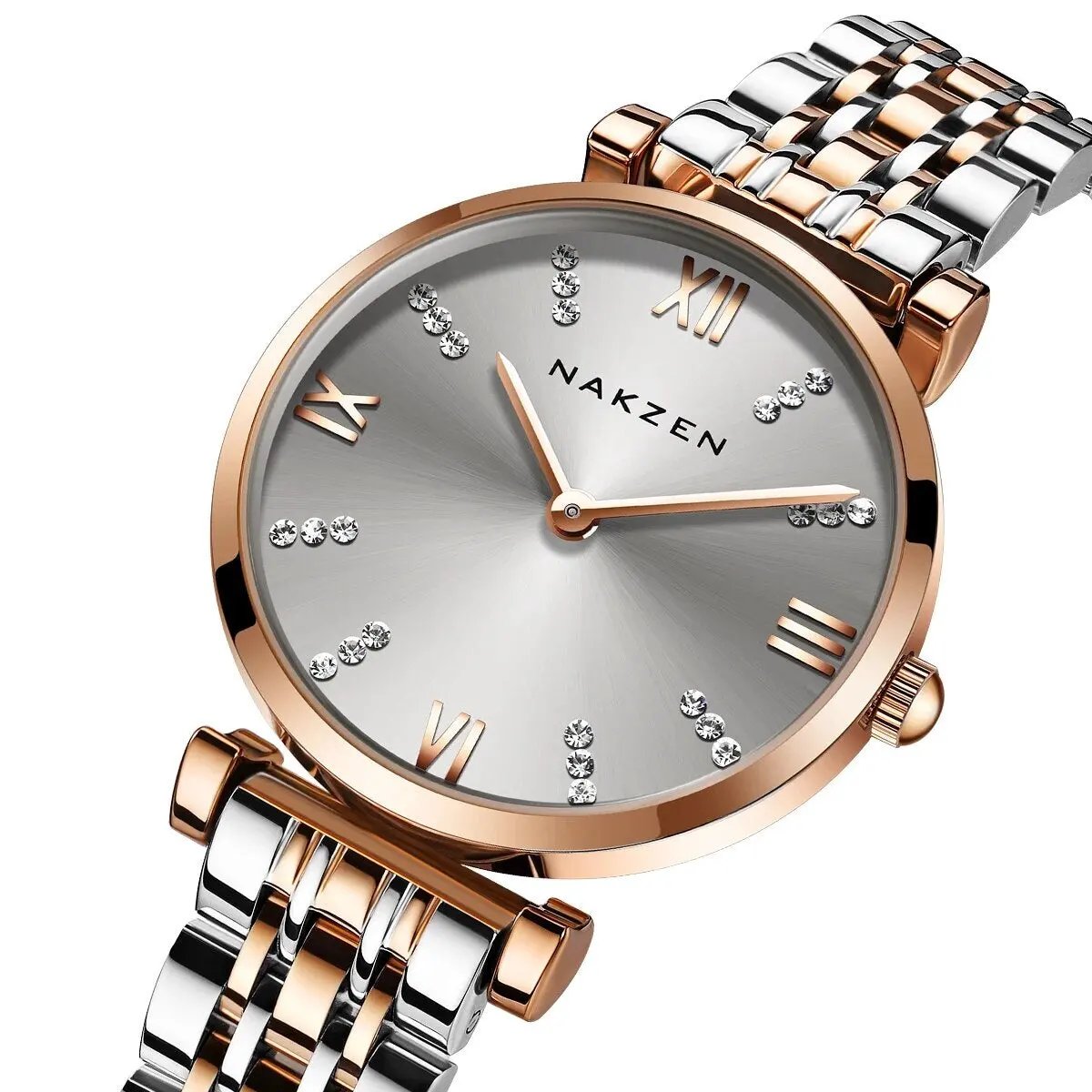 Fashion Ladies Watch Women 2021 New Rose Gold Dress Quartz Watches Luxury Diamond Wristwatches Relogio Feminino Bracelet Clock 4057 by MEGIR WATCH GROUP