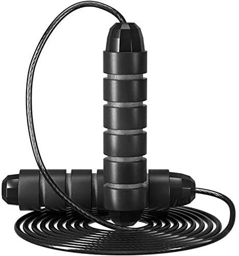 Professional Gym Adjustable Jump Rope - Black by Savoy Active